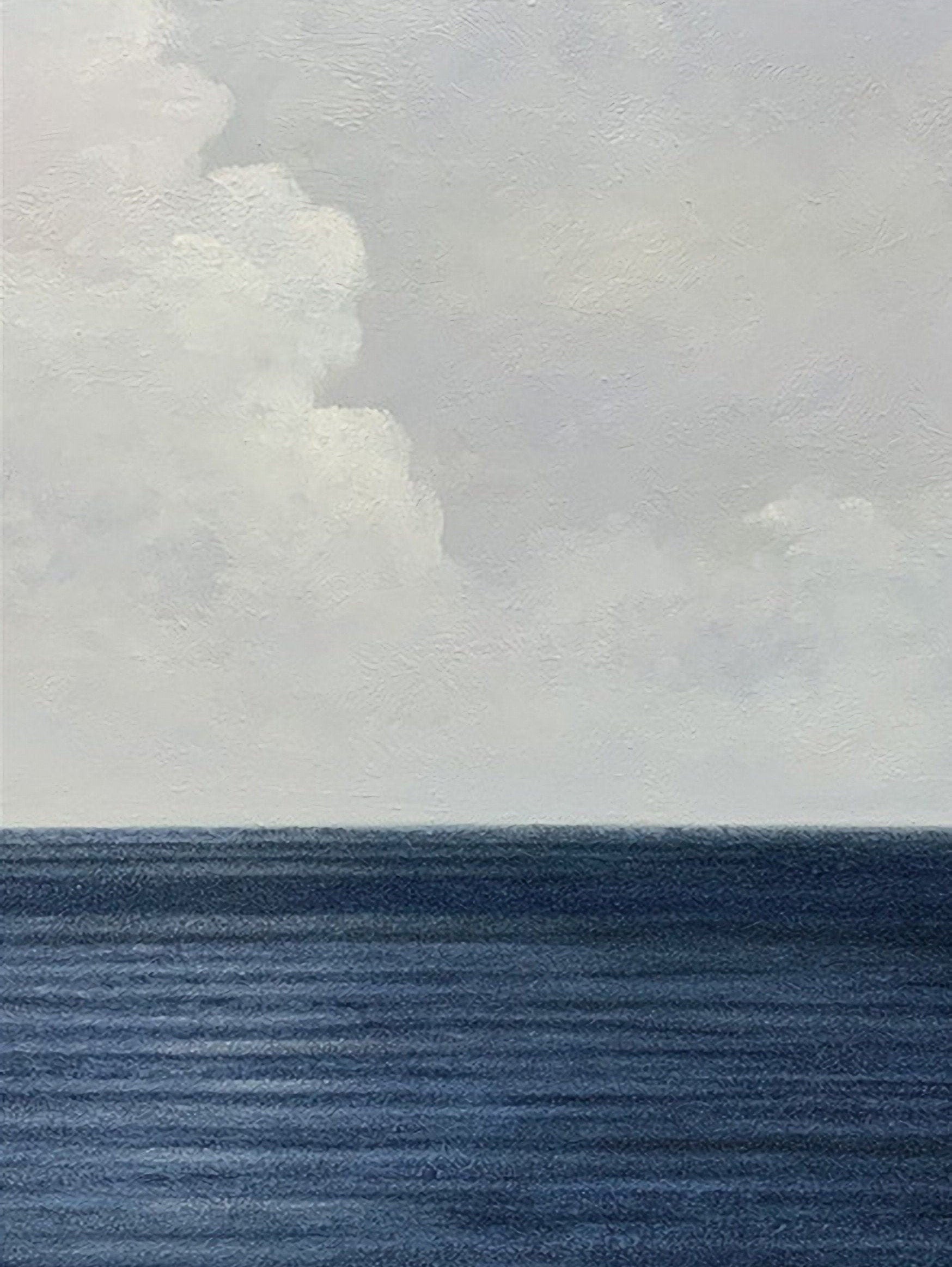 Cloud Abstract Painting,Original Sky Painting, Blue Sky and White Cloud Art, Abstract Painting on Canvas