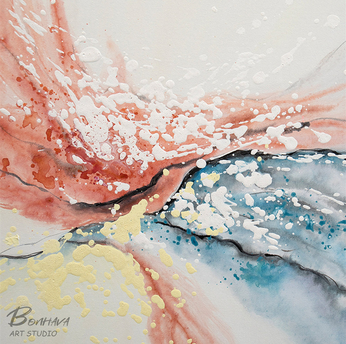 Abstract Oil Painting — canvas artwork view 2