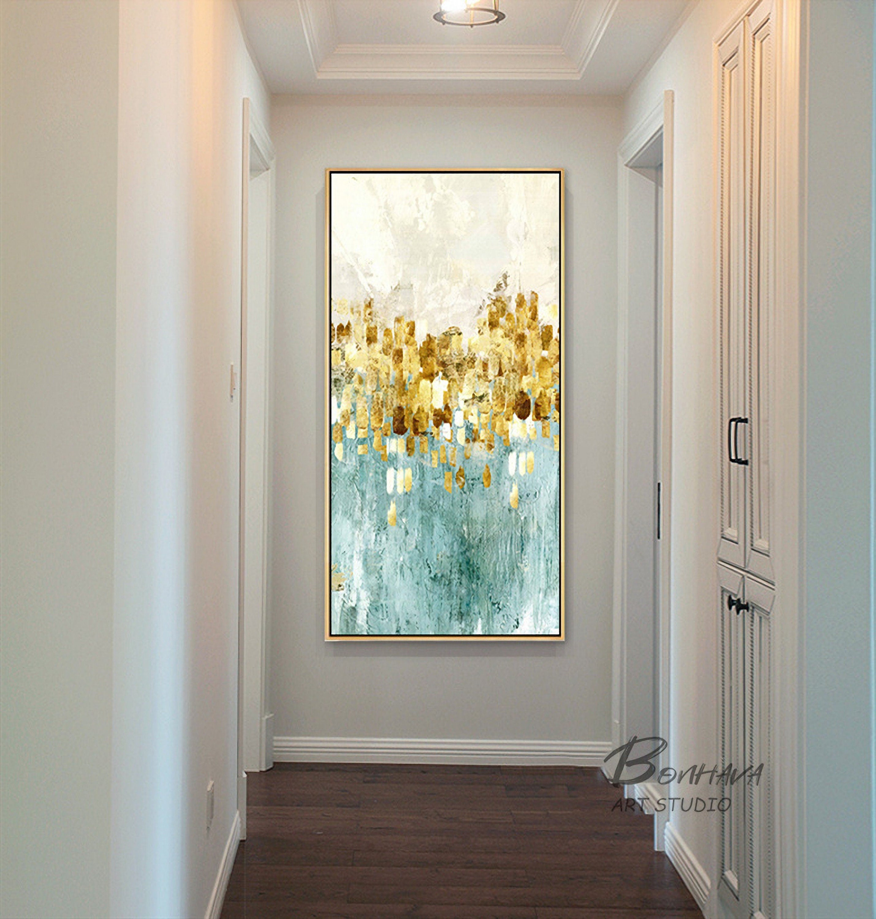 Abstract Canvas Painting Wall Art: Abstract Artwork Hand Painted Painting on Canvas for Bedroom