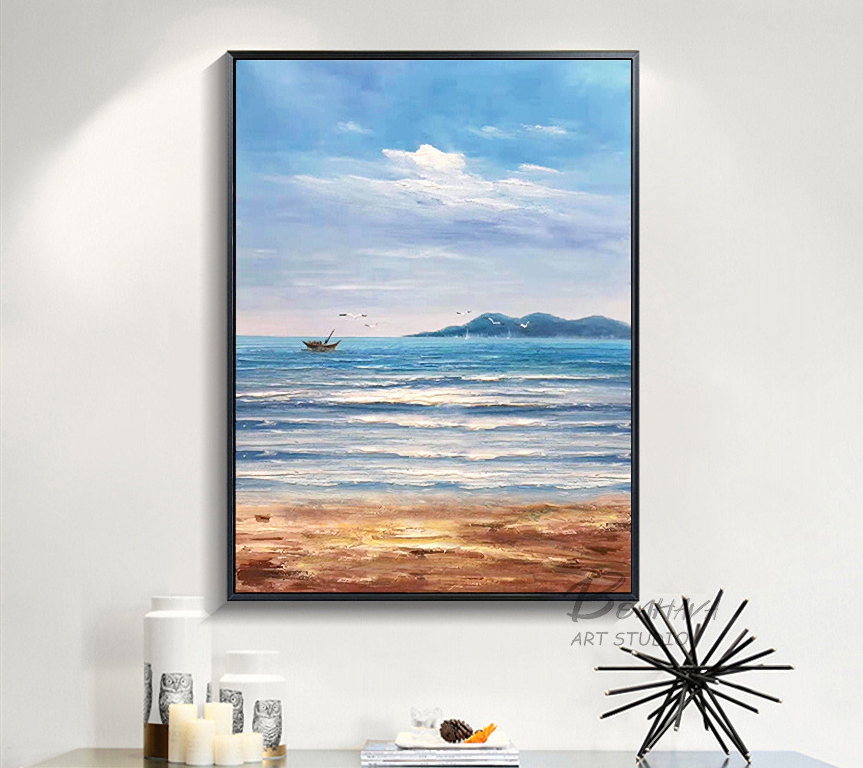 Wall Art Sea Water Natural Scenery Painting on Canvas Canvas Paintings for Home Decorations Wall Decor