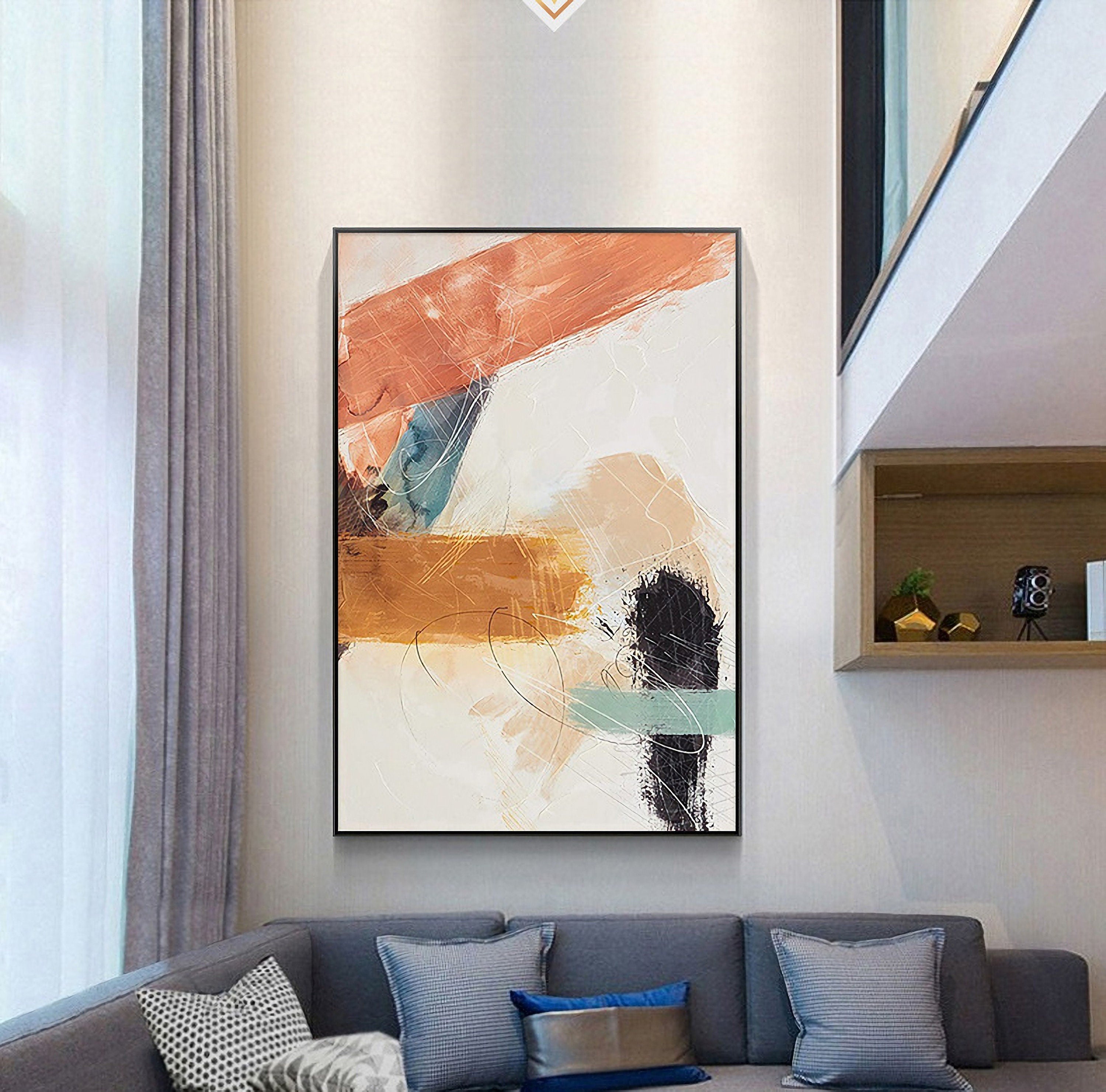 Canvas Wall Art Abstract Colorful Painting Artwork for Home Unframed Oil Painting - 24x32 inches