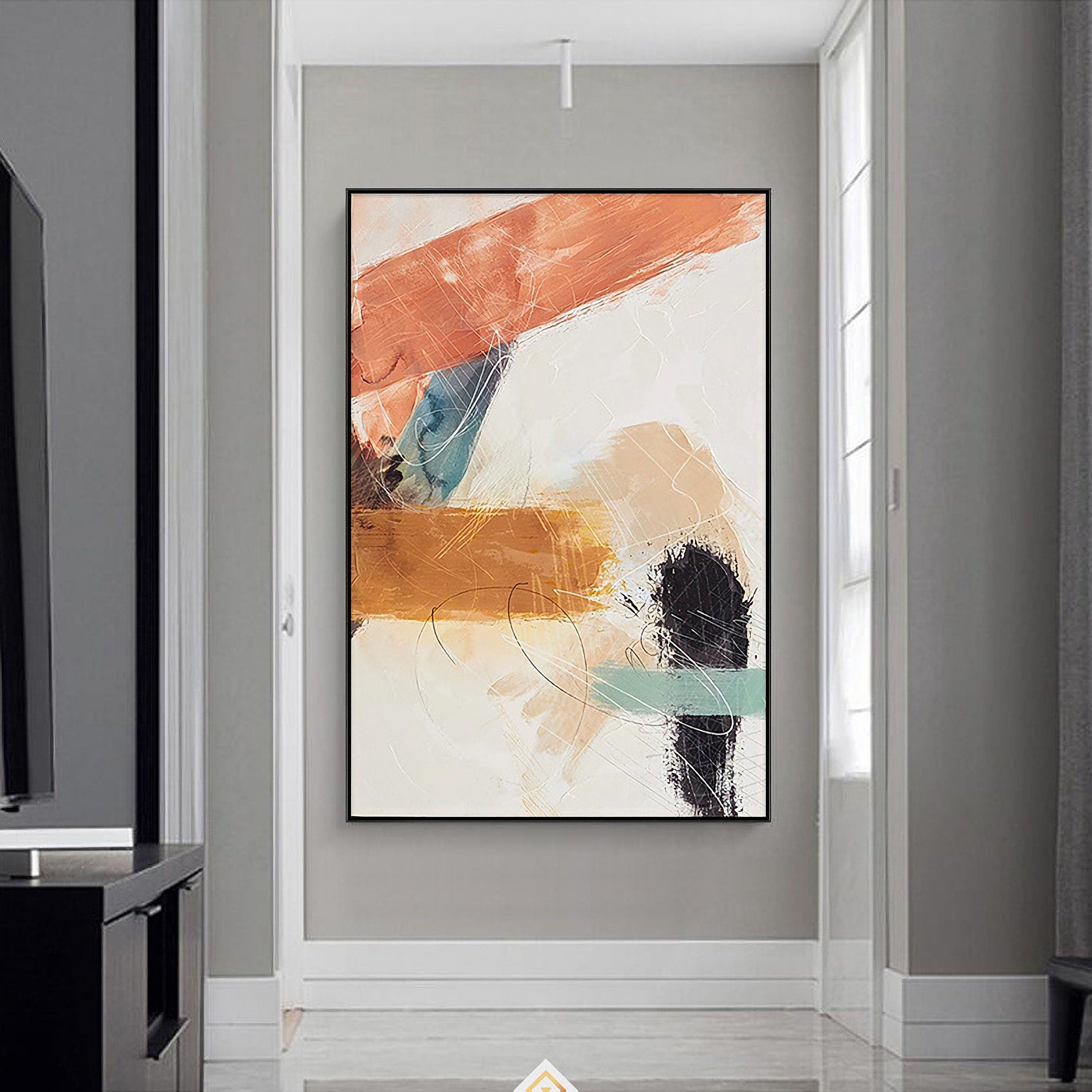 Canvas Wall Art Abstract Colorful Painting Artwork for Home Unframed Oil Painting - 24x32 inches