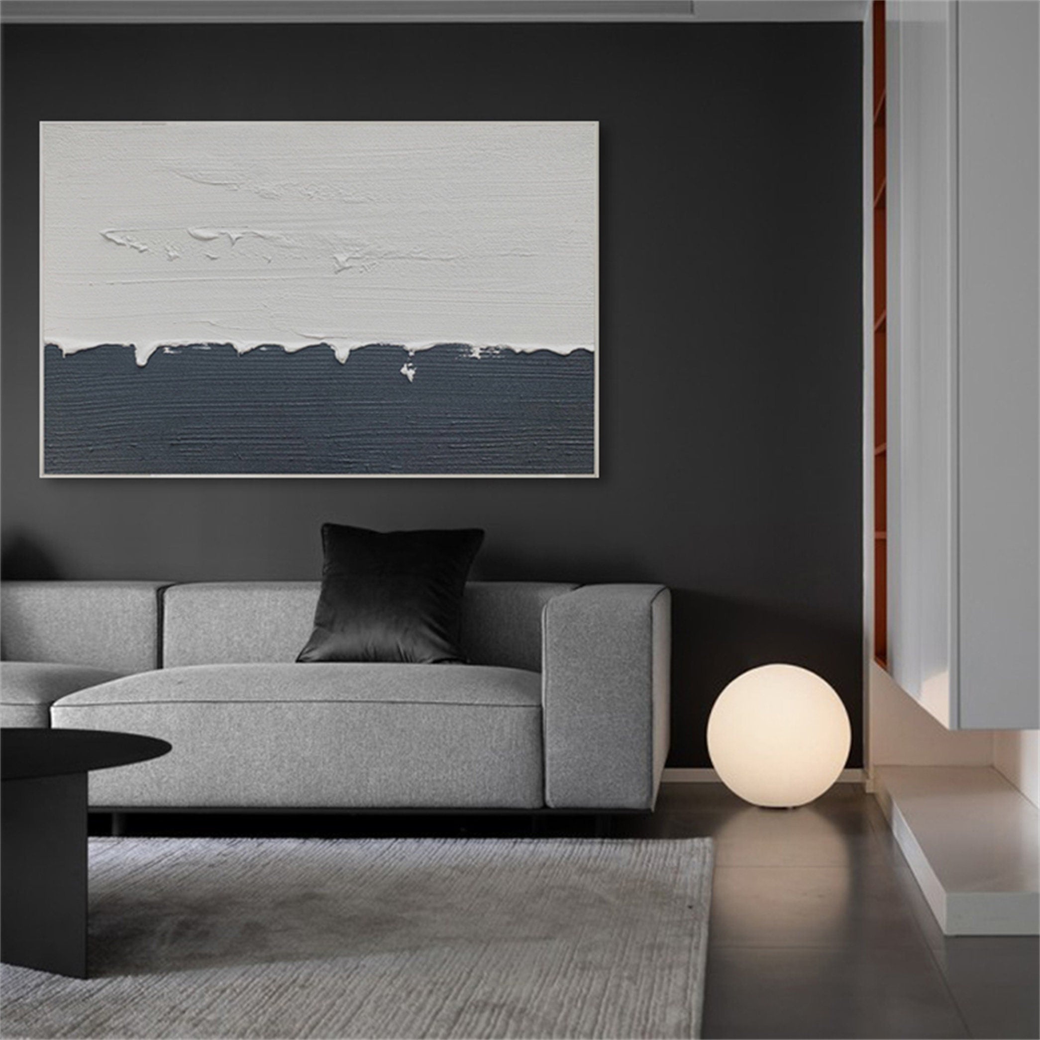 Pure hand painted oil painting large living room texture abstract hanging painting