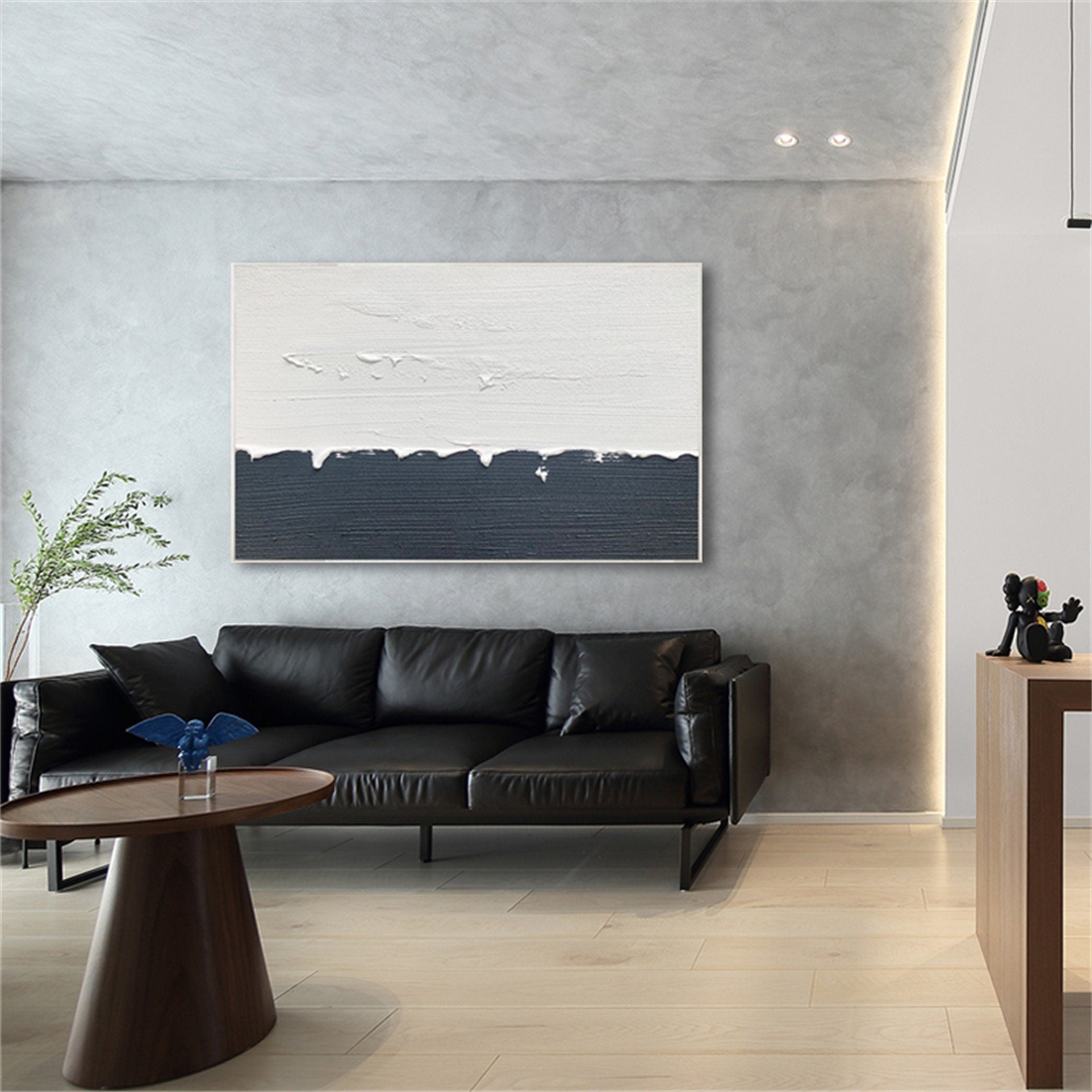Pure hand painted oil painting large living room texture abstract hanging painting