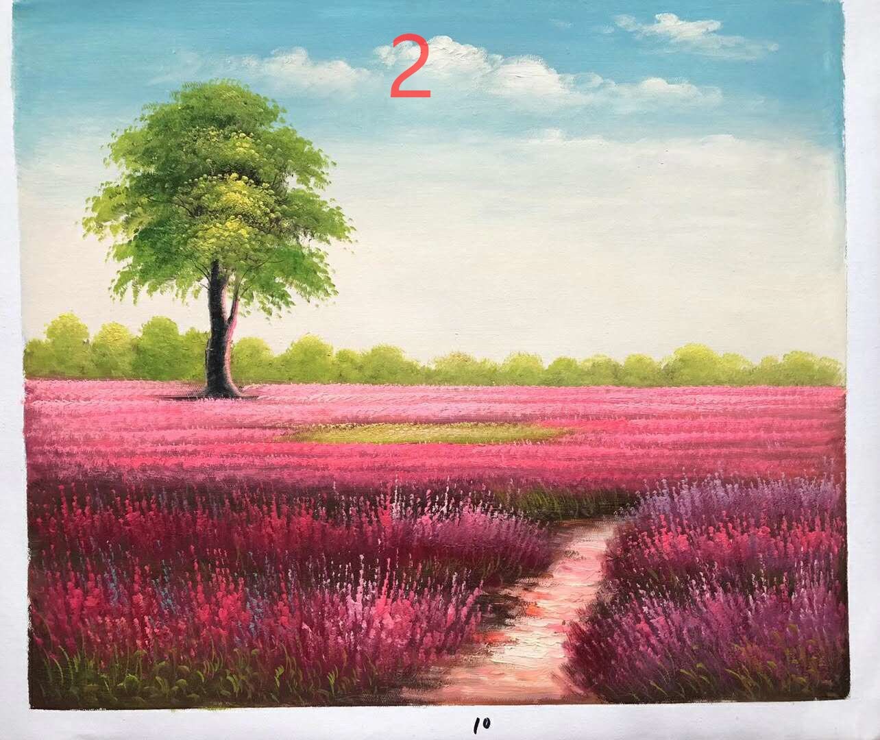 Hand painted landscape oil painting, flower sea oil painting50*60cm/20*24 inch