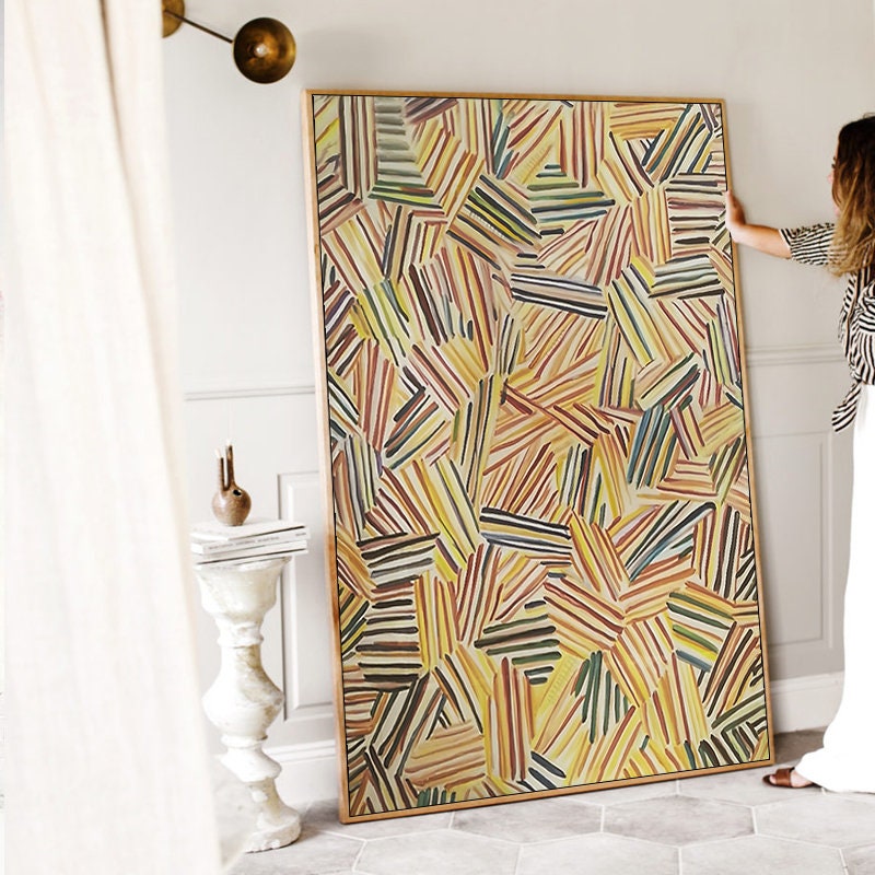 Original Painting Colorful Wall Art Extra Large, Abstract Acrylic Canvas Wall Art, Abstract Colorful Painting for Wall