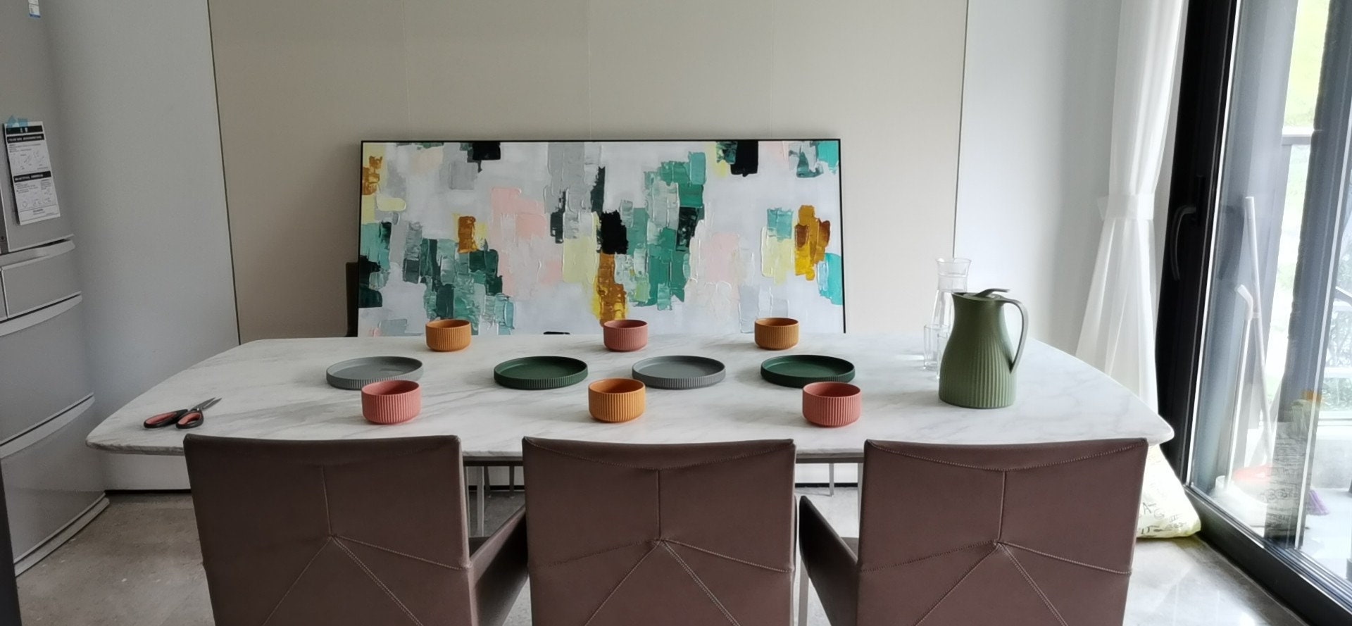 Extra Large Modern Wall Painting, Abstract Canvas Wall Art, Colorful Minimalist Acrylic Painting on Canvas, Art for Bedroom