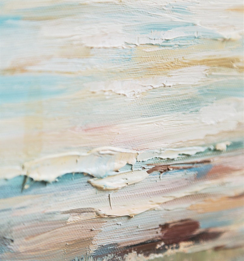 Original Seascape Ocean Wall Art, Extra Large Sunrise Canvas Painting, Modern Abstract Acrylic Painting on Canvas