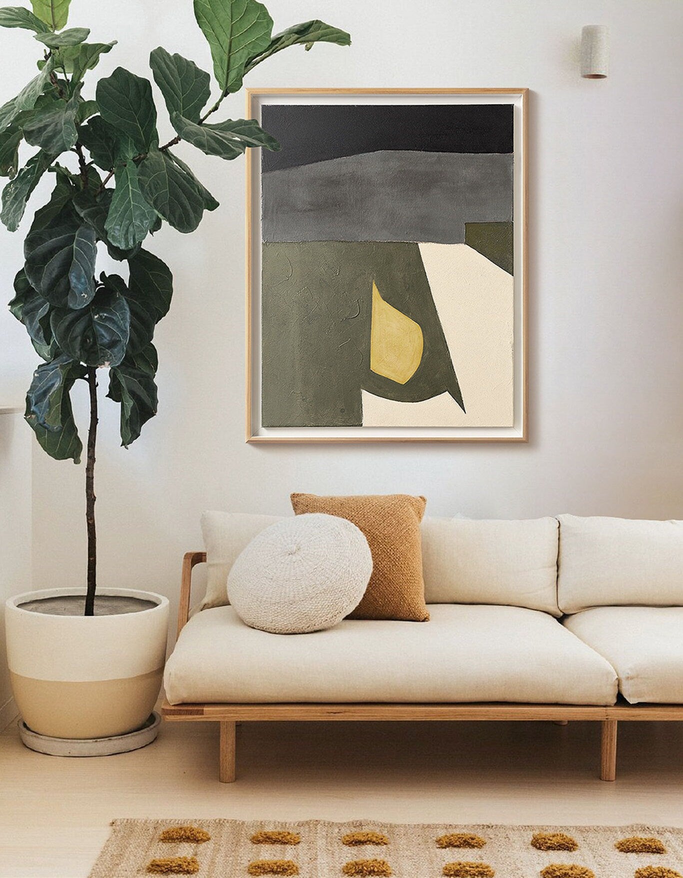 Original Canvas Wall Art, Large Abstract Painting on Canvas, Modern Minimalist Oil Painting, Textured Art for Bedroom