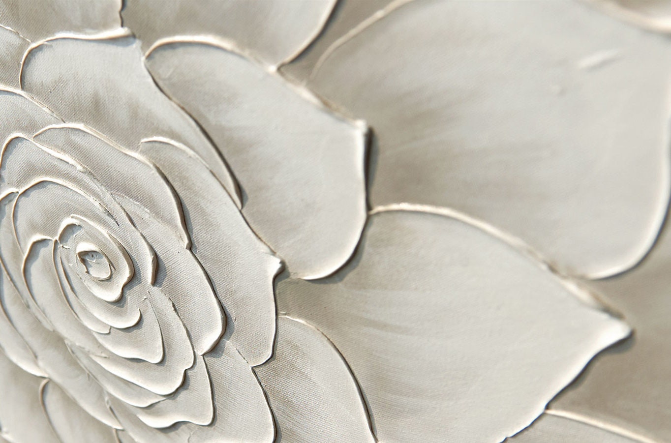 Large Textured Wall Art, Original Floral Painting on Canvas, Abstract Grey Flower Acrylic Painting