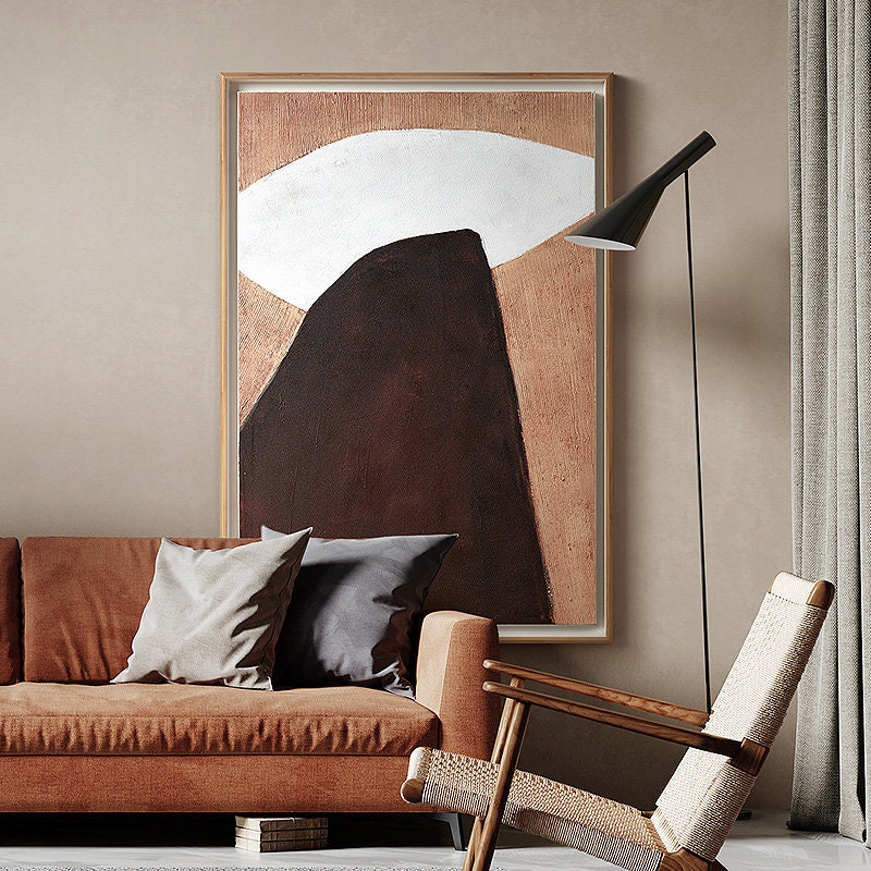 Original Canvas Wall Art, Large Abstract Painting on Canvas, Modern Minimalist Oil Painting, Textured Art for Bedroom