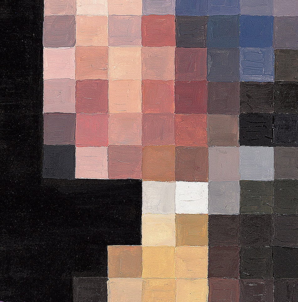 Girl with A Pearl Earring Canvas Painting, Abstract Mosaic Oil Painting, Original Canvas Wall Art