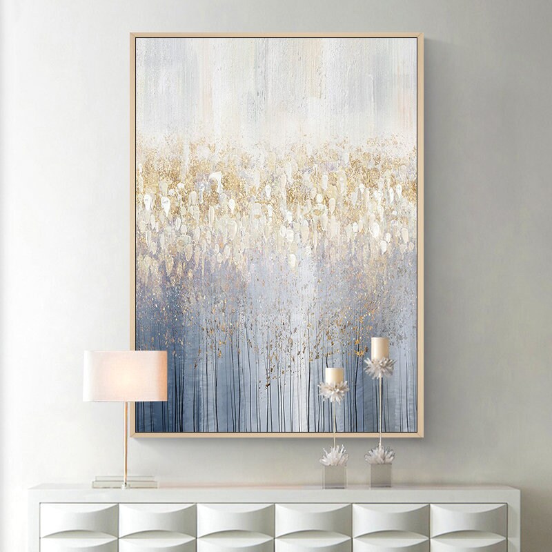 Abstract Canvas Wall Art, Large Abstract Painting on Canvas, Modern Minimalist Artwork for Bedroom