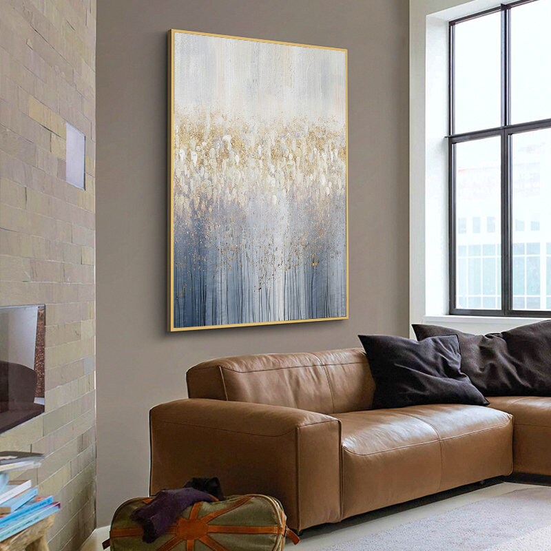 Abstract Canvas Wall Art, Large Abstract Painting on Canvas, Modern Minimalist Artwork for Bedroom