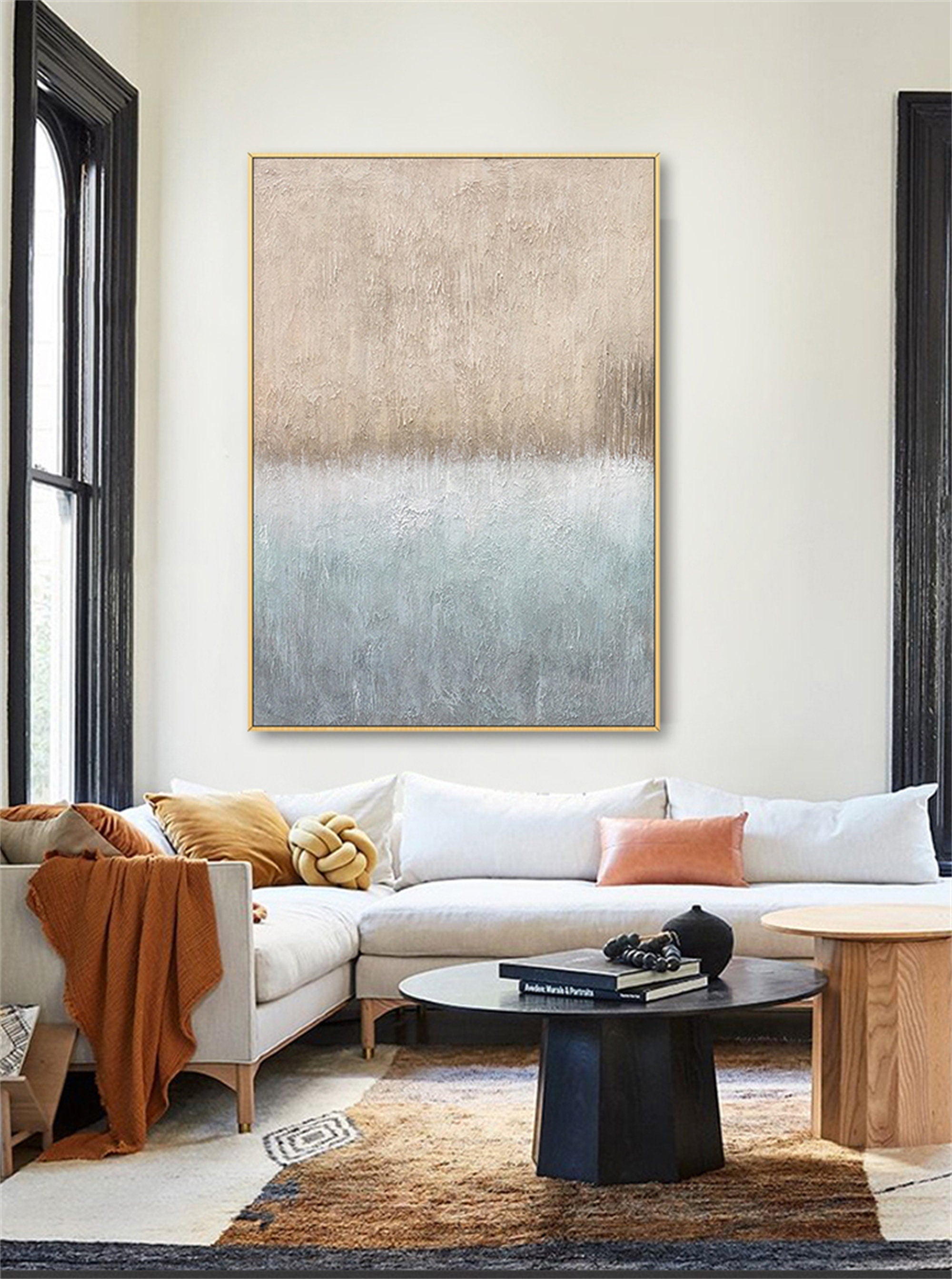 Abstract oil painting, hallway painting, large original hand-painted canvas wall art, living room, modern simple wall art
