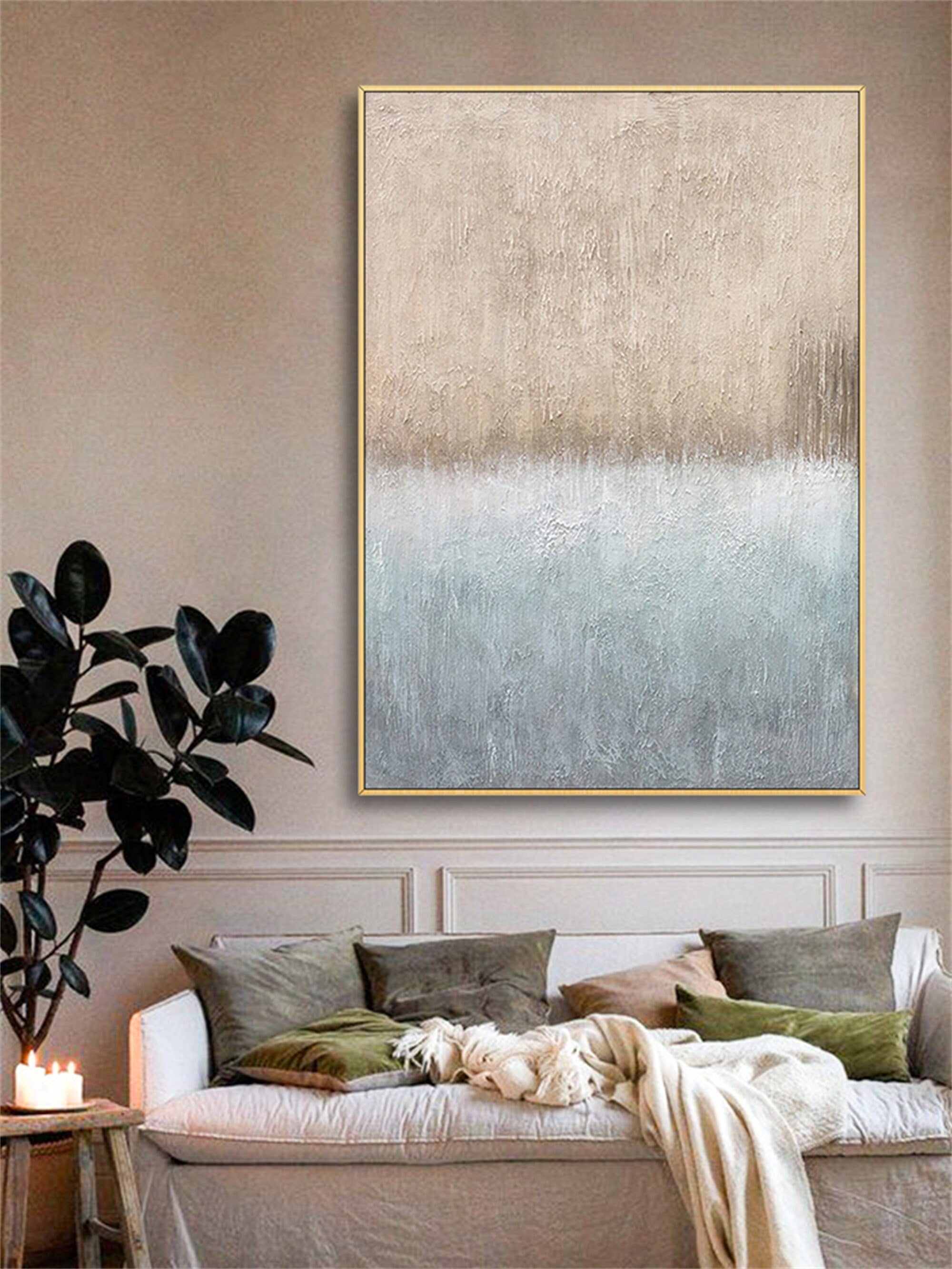 Abstract oil painting, hallway painting, large original hand-painted canvas wall art, living room, modern simple wall art
