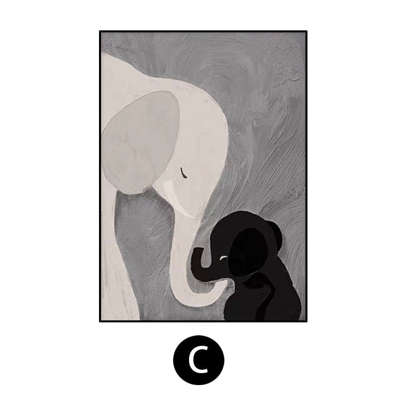 Abstract Elephant Oil painting on Canvas, Large Original Elephant Canvas Wall Art, Modern Animal Painting for Living Room,…