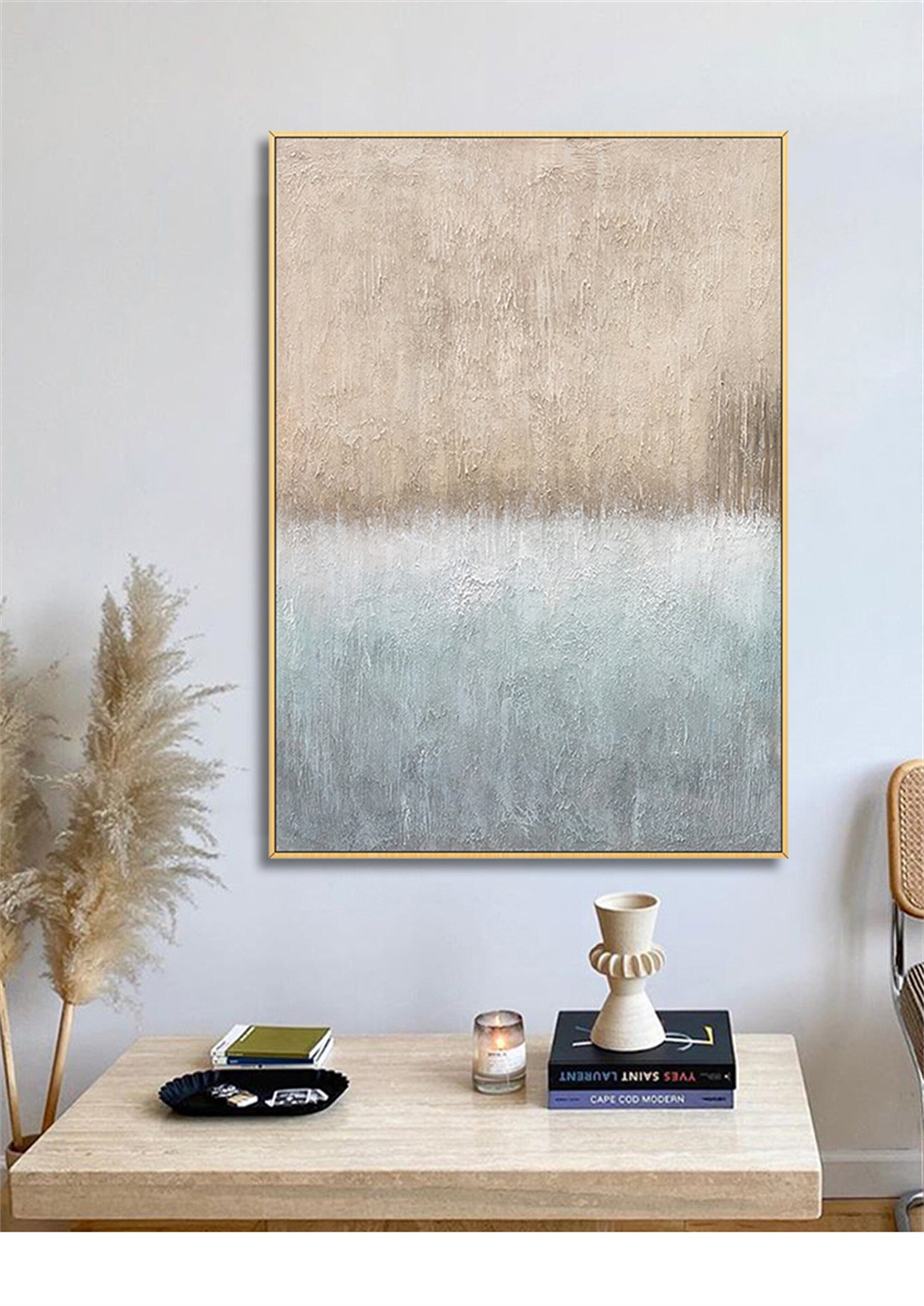 Abstract oil painting, hallway painting, large original hand-painted canvas wall art, living room, modern simple wall art