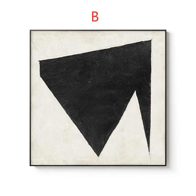 Original Grey and Black Oil Painting on Canvas, Extra Large Geometric Canvas Wall Art, Abstract Minimalist Acrylic Painting,…