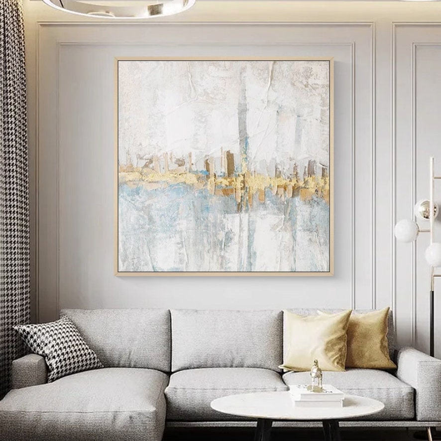 Original Canvas Wall Art, Large Abstract Painting on Canvas, Modern Minimalist Oil Painting, Textured Art for Bedroom