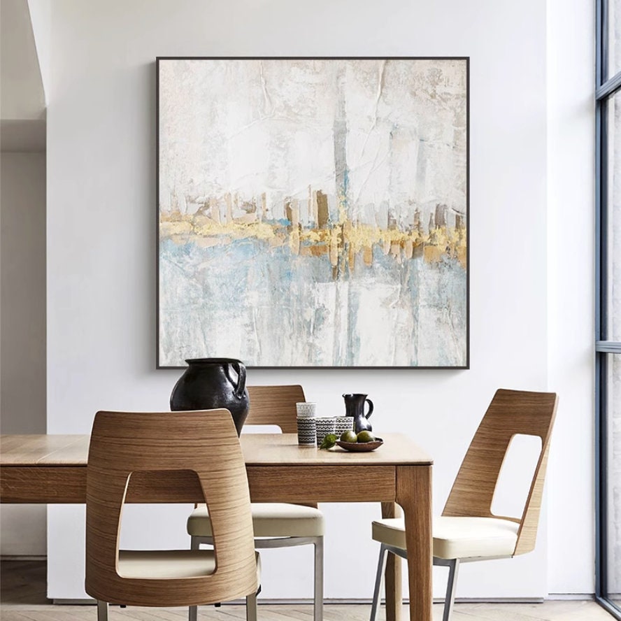 Original Canvas Wall Art, Large Abstract Painting on Canvas, Modern Minimalist Oil Painting, Textured Art for Bedroom