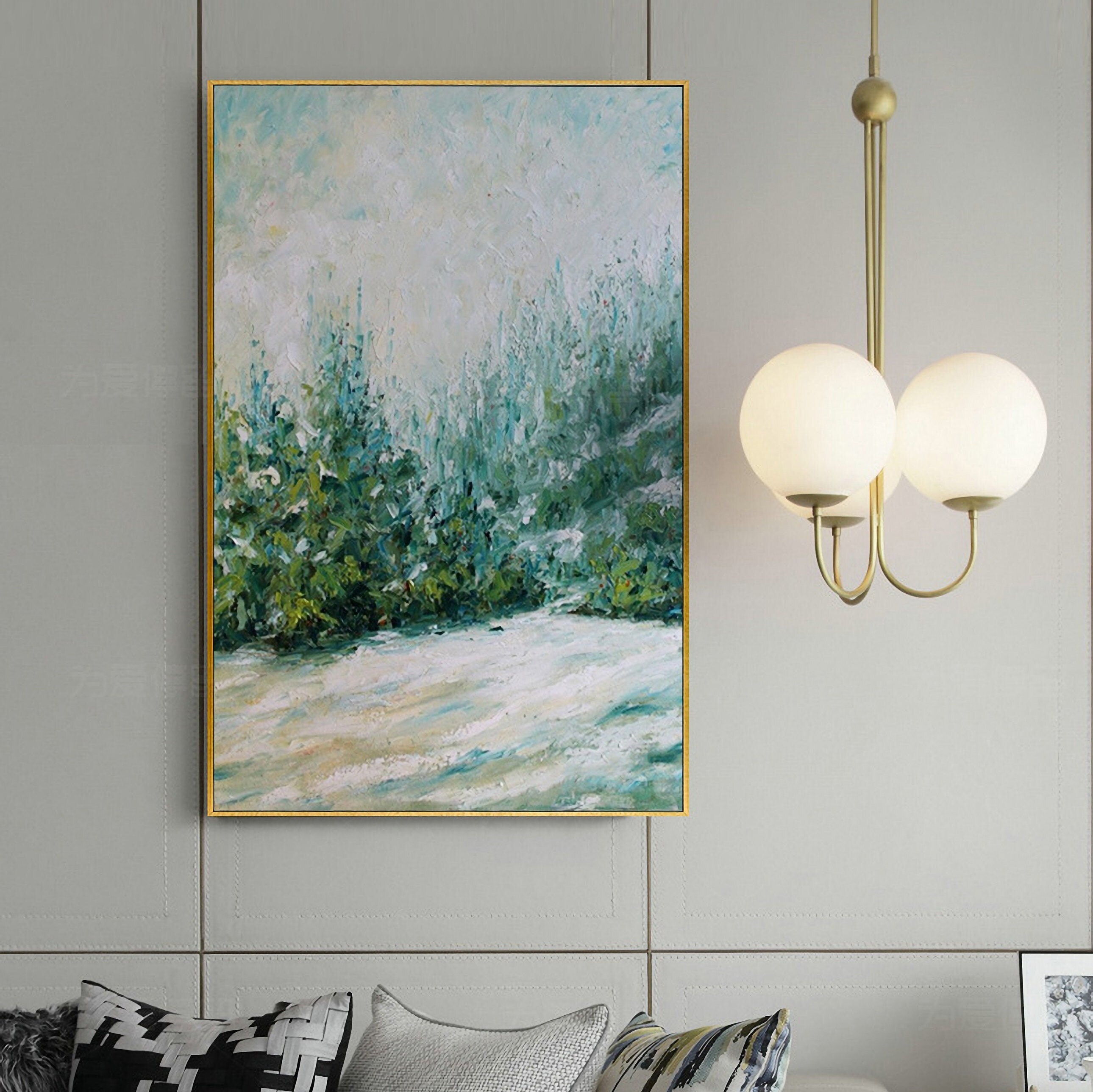 Landscape Oil Painting On Canvas Textured Tree Abstract Contemporary Art Wall Paintings Handmade Painting Home Office…
