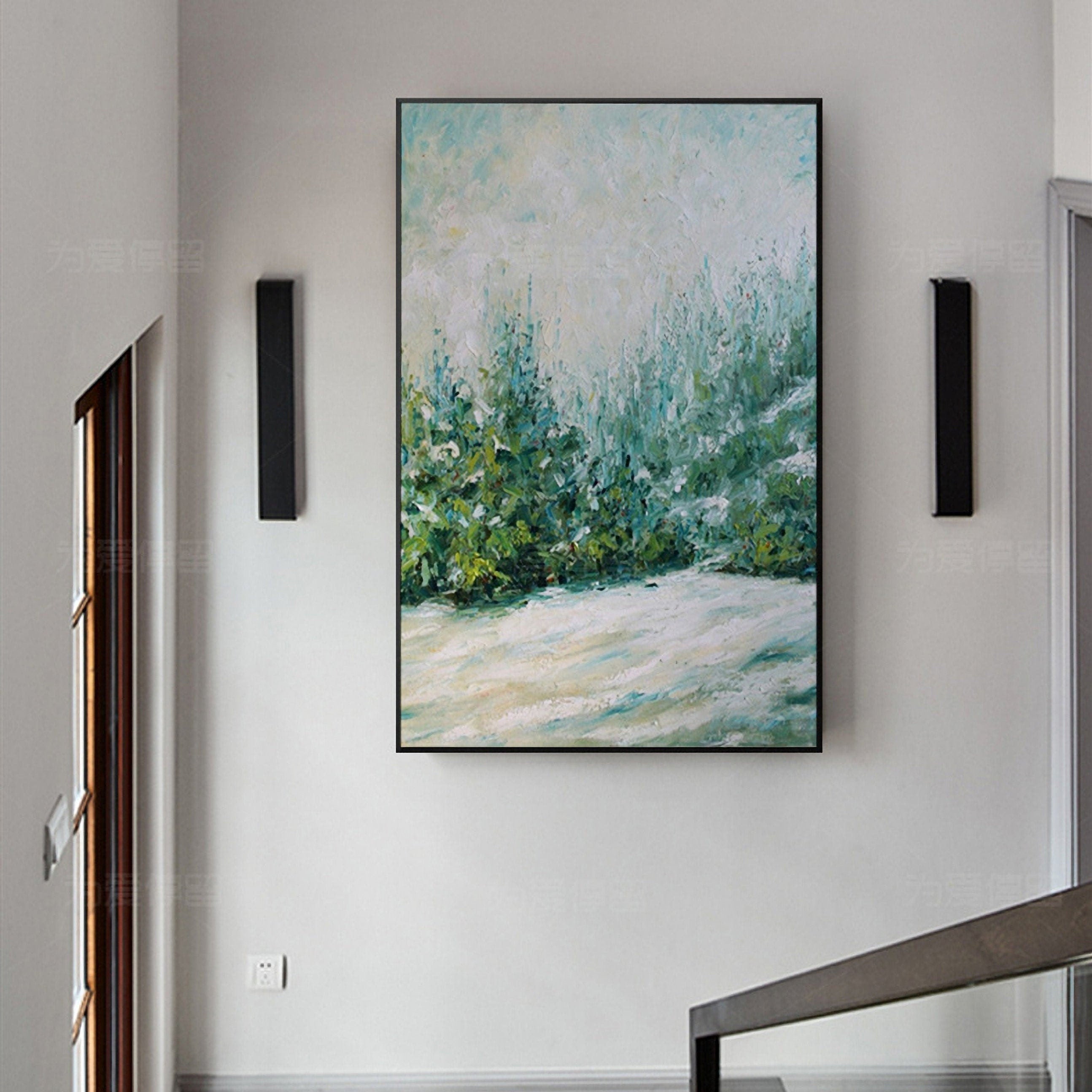 Landscape Oil Painting On Canvas Textured Tree Abstract Contemporary Art Wall Paintings Handmade Painting Home Office…