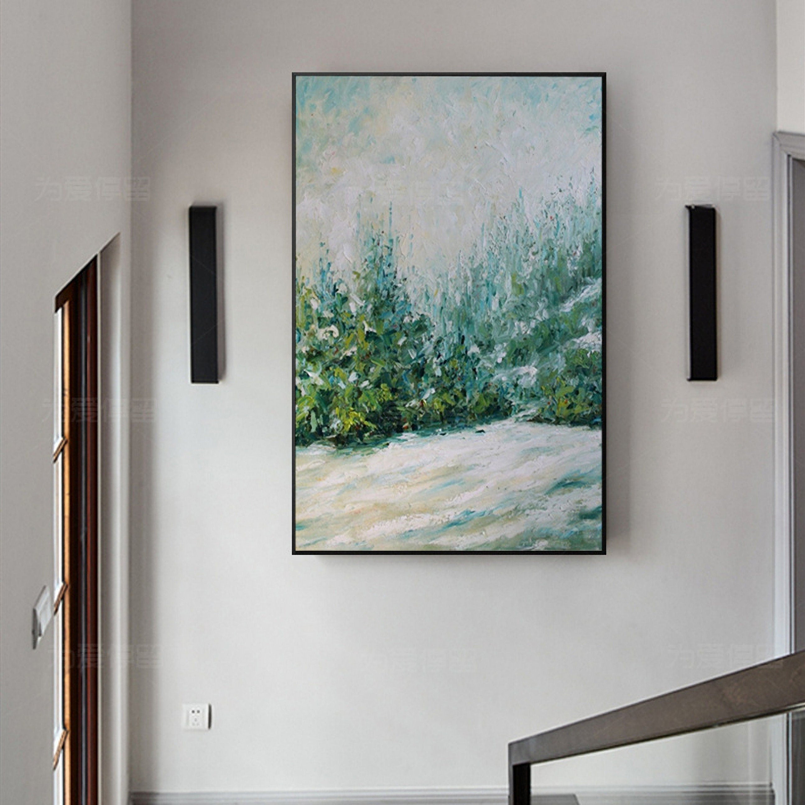 Landscape Oil Painting On Canvas Textured Tree Abstract Contemporary Art Wall Paintings Handmade Painting Home Office…