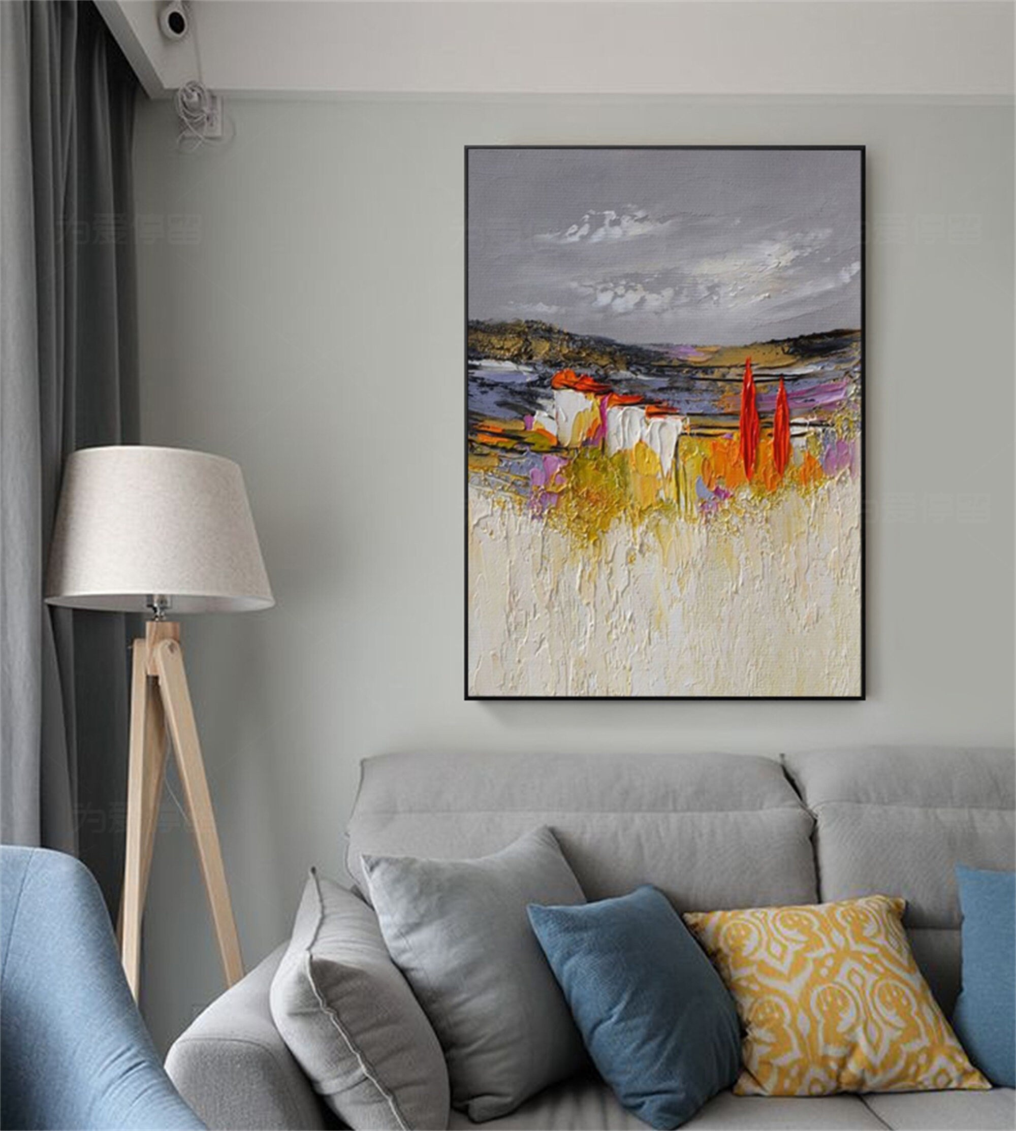 Pure hand-painted oil painting abstract decorative painting corridor, porch and fantasy mural