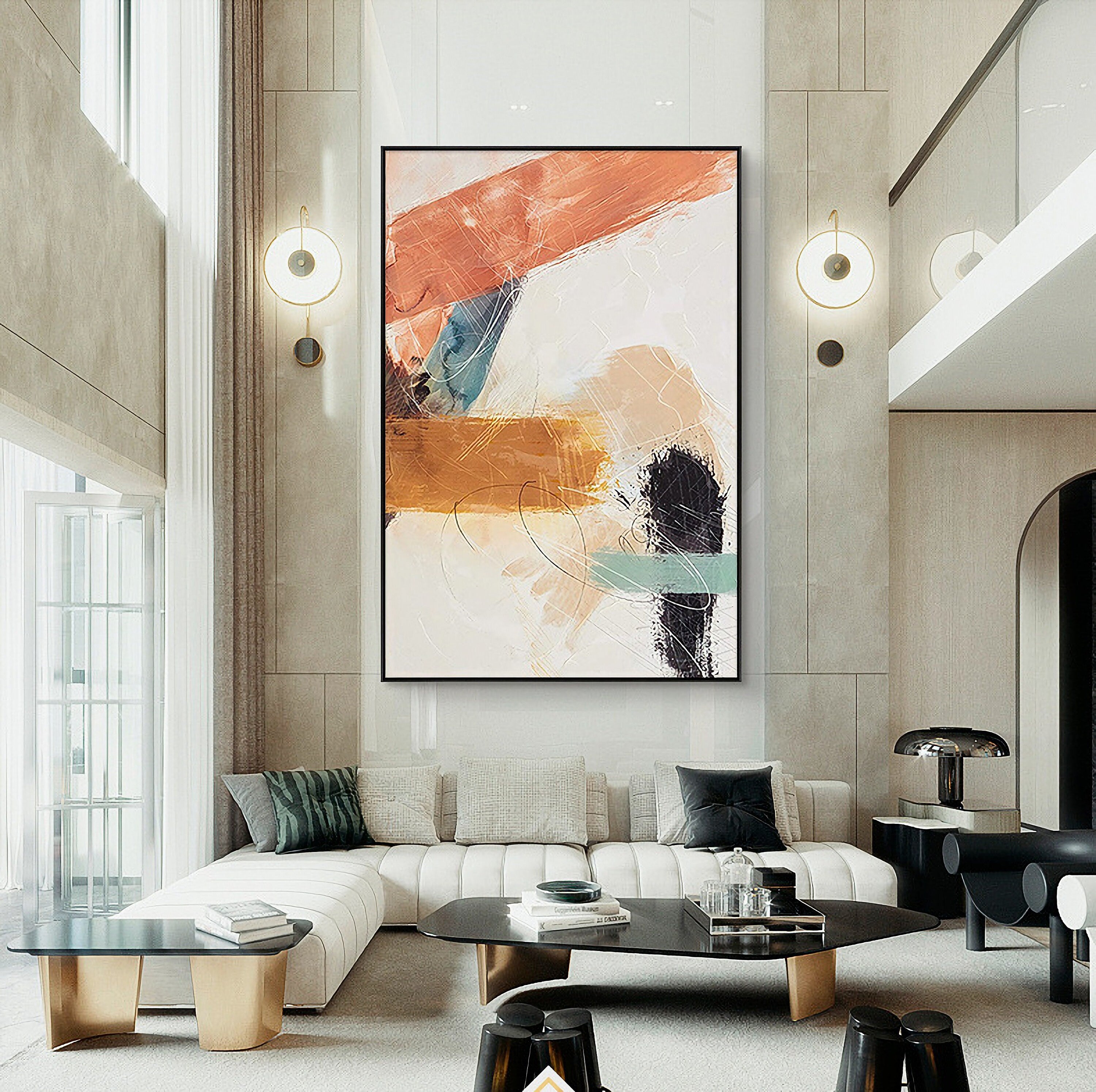 Canvas Wall Art Abstract Colorful Painting Artwork for Home Unframed Oil Painting - 24x32 inches