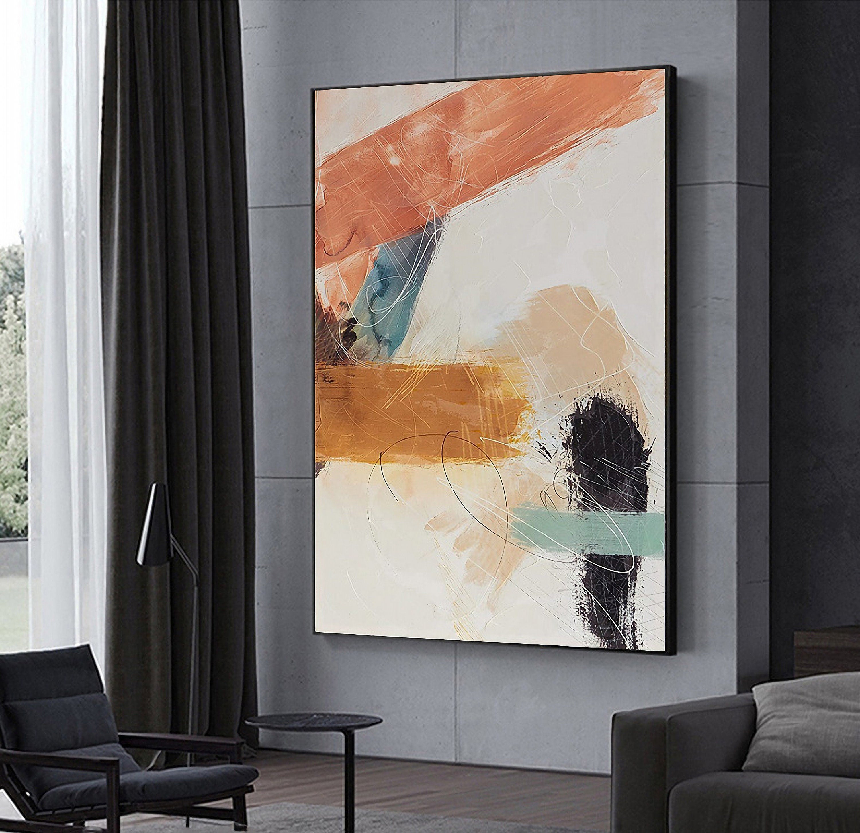 Canvas Wall Art Abstract Colorful Painting Artwork for Home Unframed Oil Painting - 24x32 inches