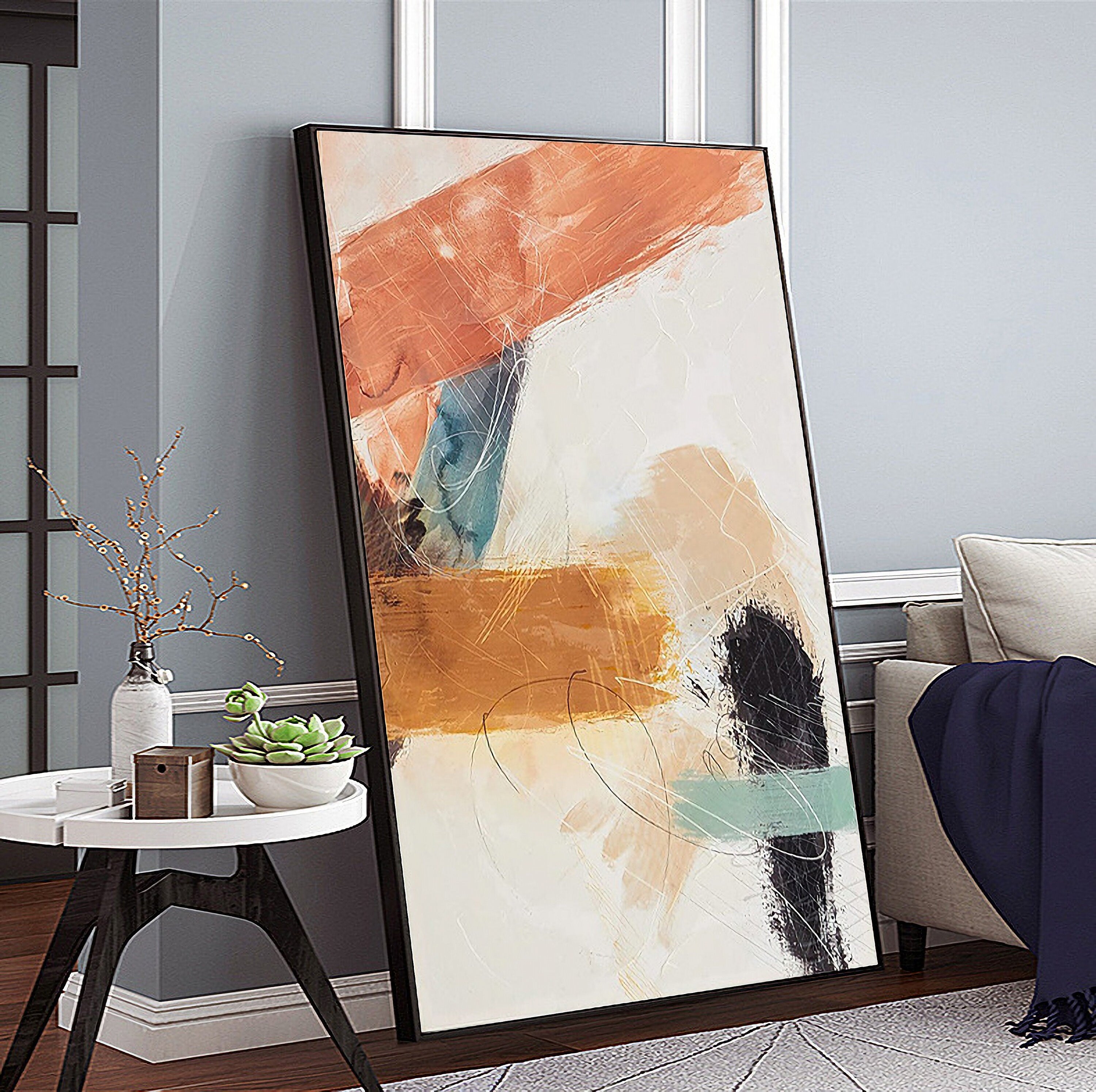 Canvas Wall Art Abstract Colorful Painting Artwork for Home Unframed Oil Painting - 24x32 inches