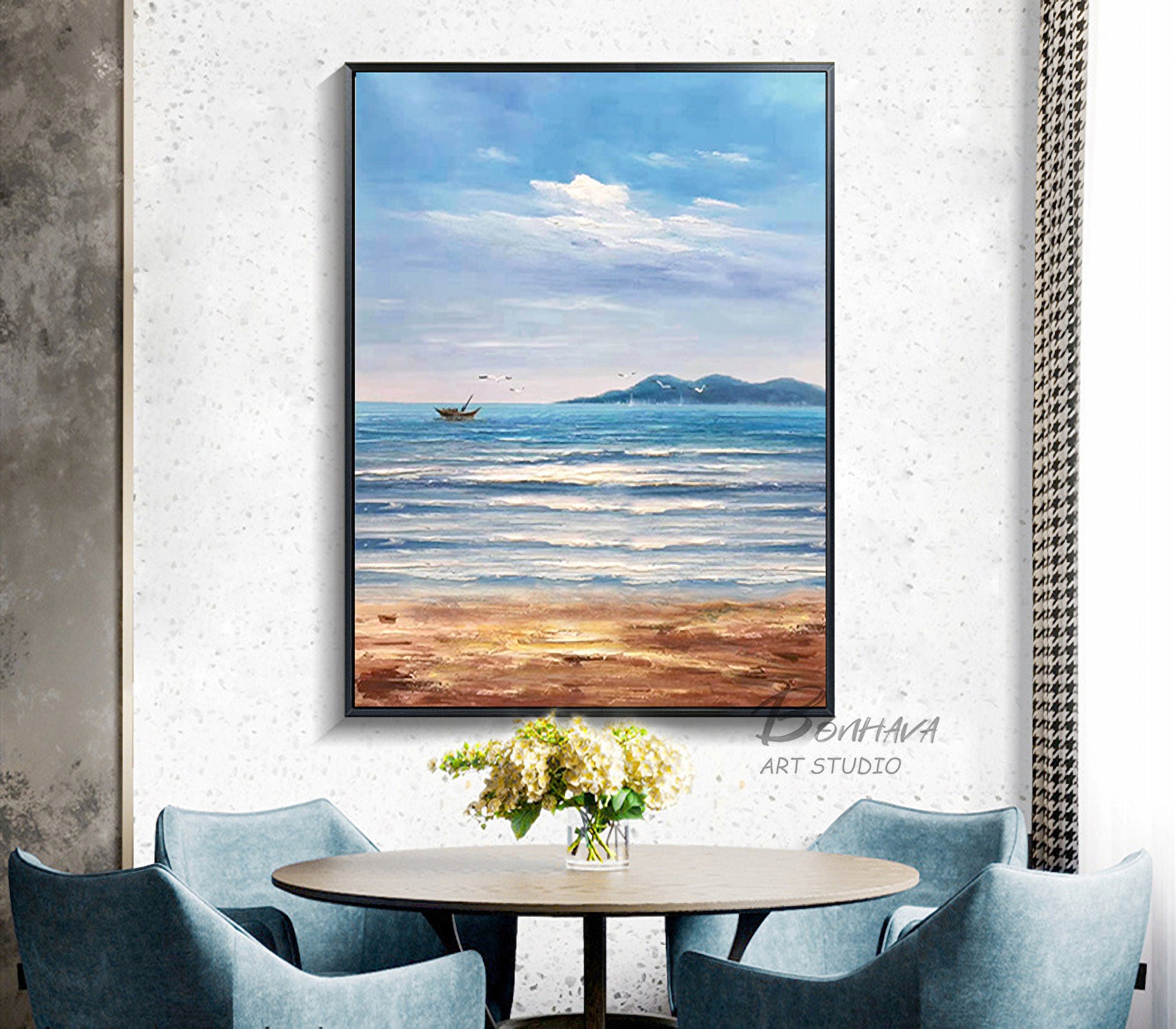 Wall Art Sea Water Natural Scenery Painting on Canvas Canvas Paintings for Home Decorations Wall Decor