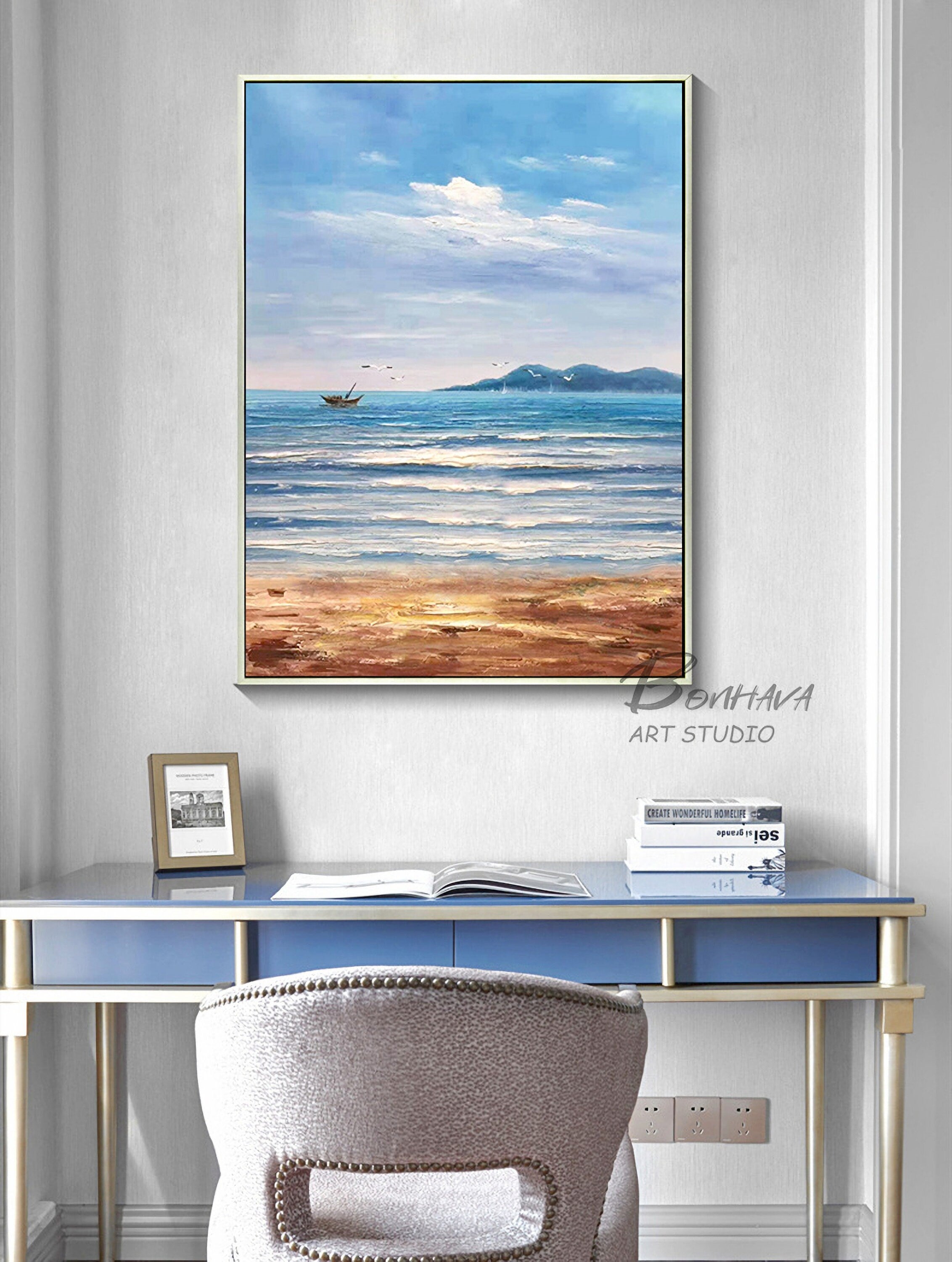 Wall Art Sea Water Natural Scenery Painting on Canvas Canvas Paintings for Home Decorations Wall Decor