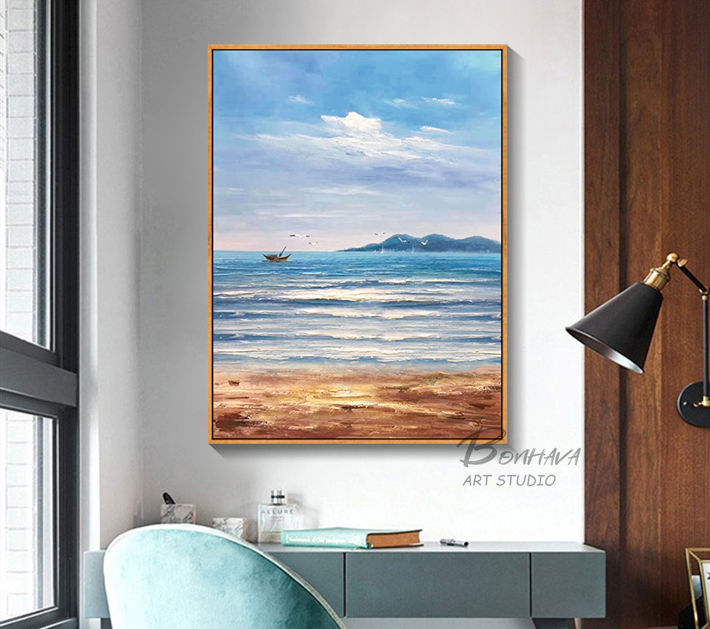 Wall Art Sea Water Natural Scenery Painting on Canvas Canvas Paintings for Home Decorations Wall Decor