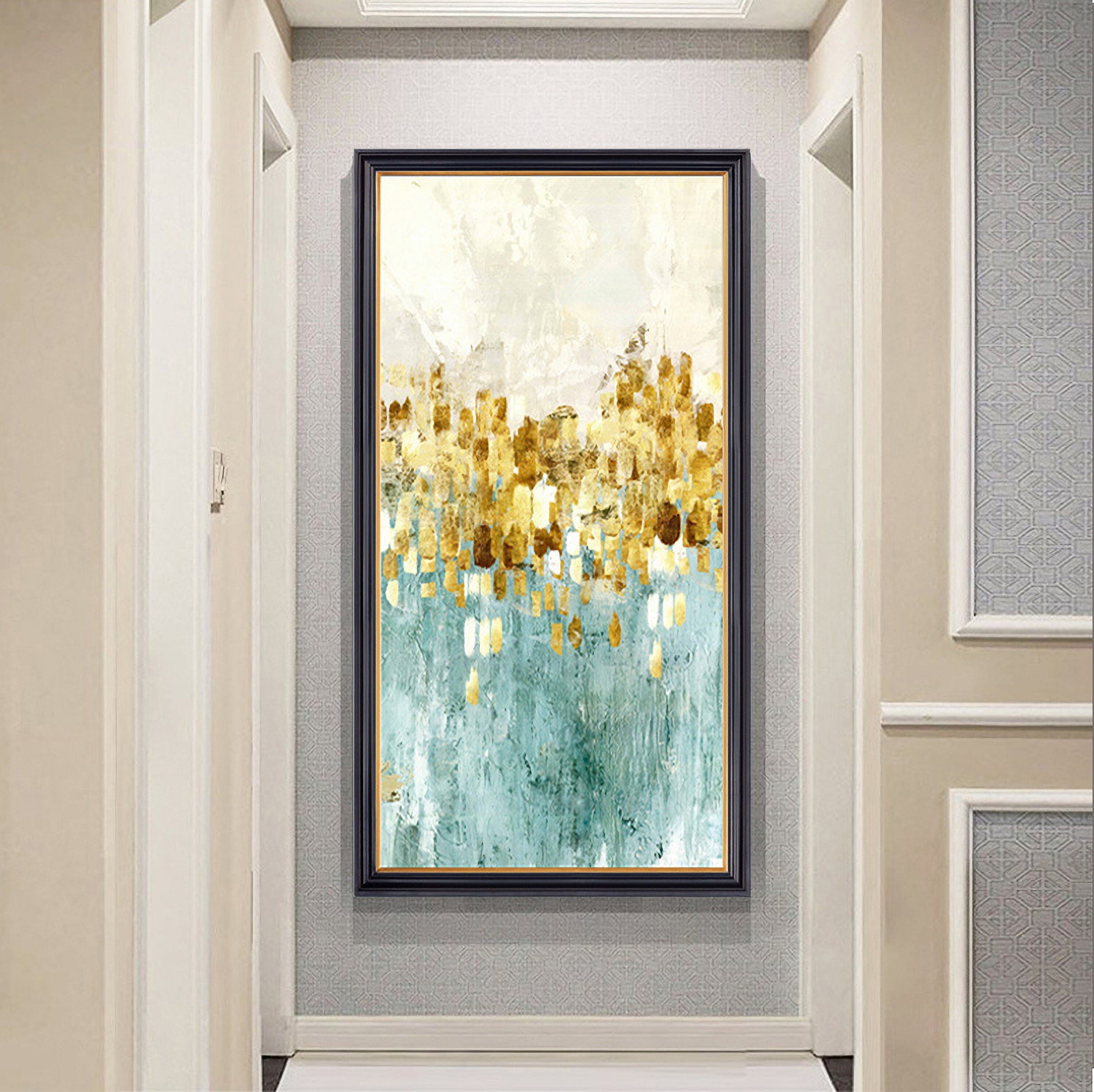 Abstract Canvas Painting Wall Art: Abstract Artwork Hand Painted Painting on Canvas for Bedroom