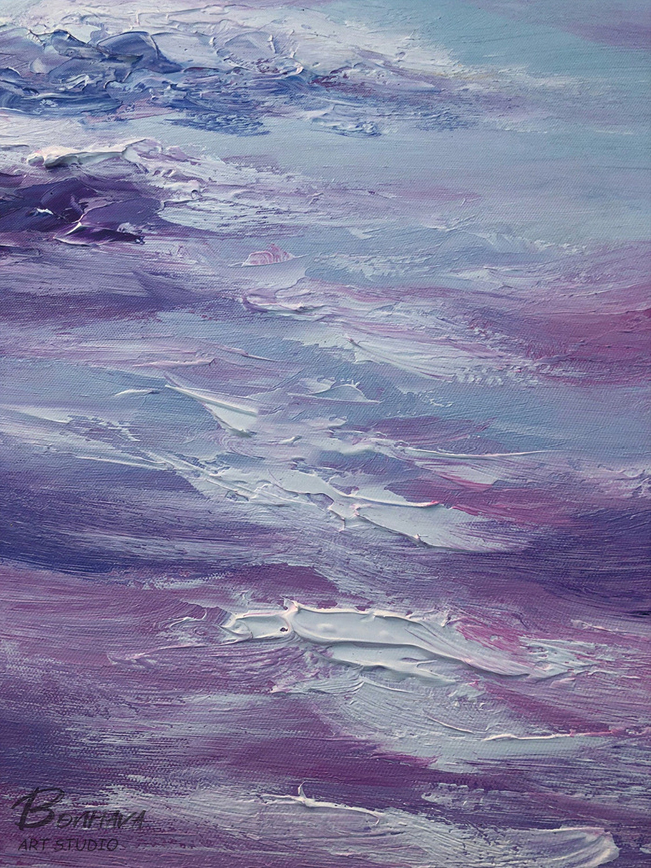 Abstract Sky Painting, Original Ocean Art, Abstract Ocean Painting, Painting on Canvas, Sea Painting, Large Wall Art, Living…