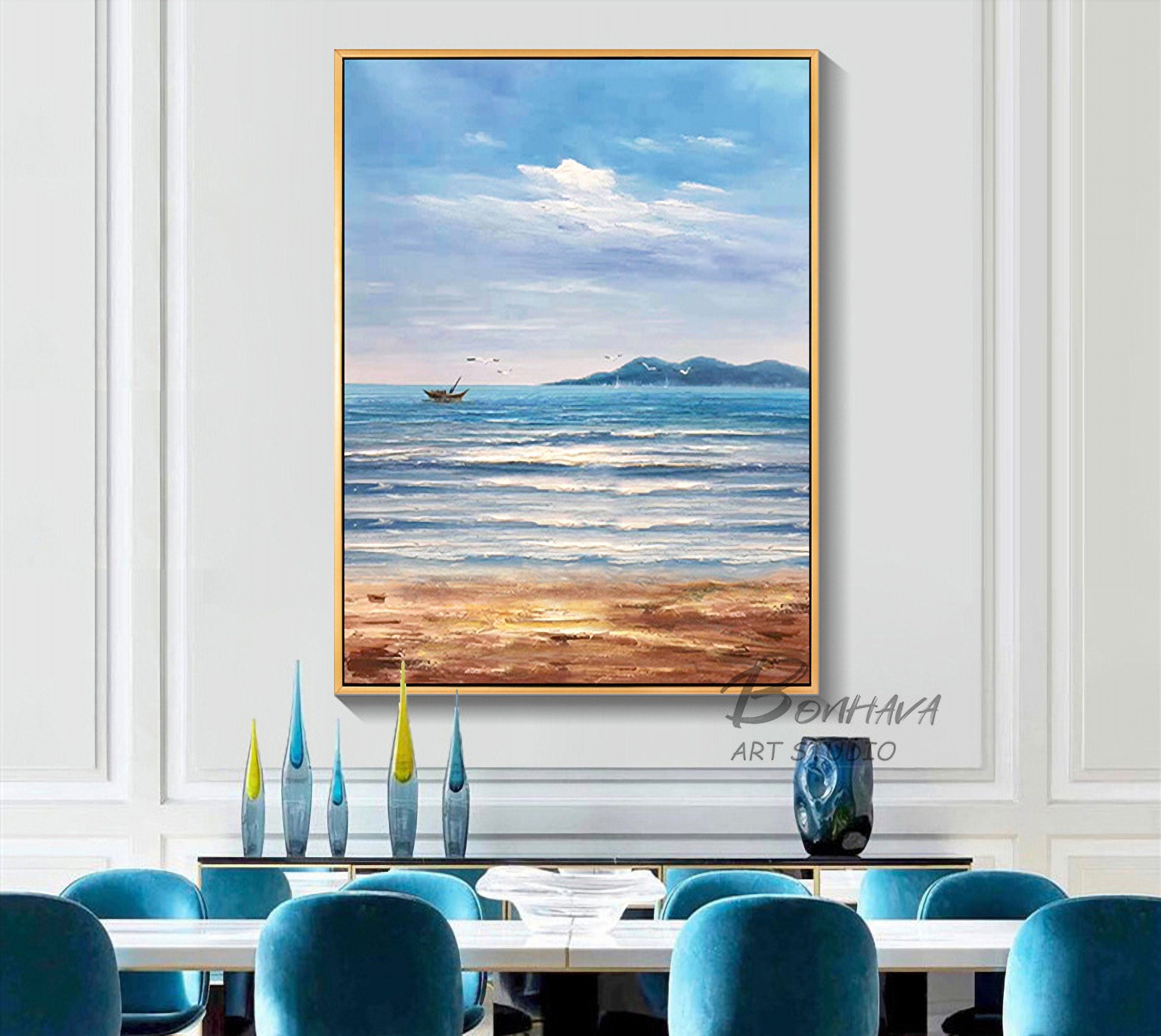 Wall Art Sea Water Natural Scenery Painting on Canvas Canvas Paintings for Home Decorations Wall Decor