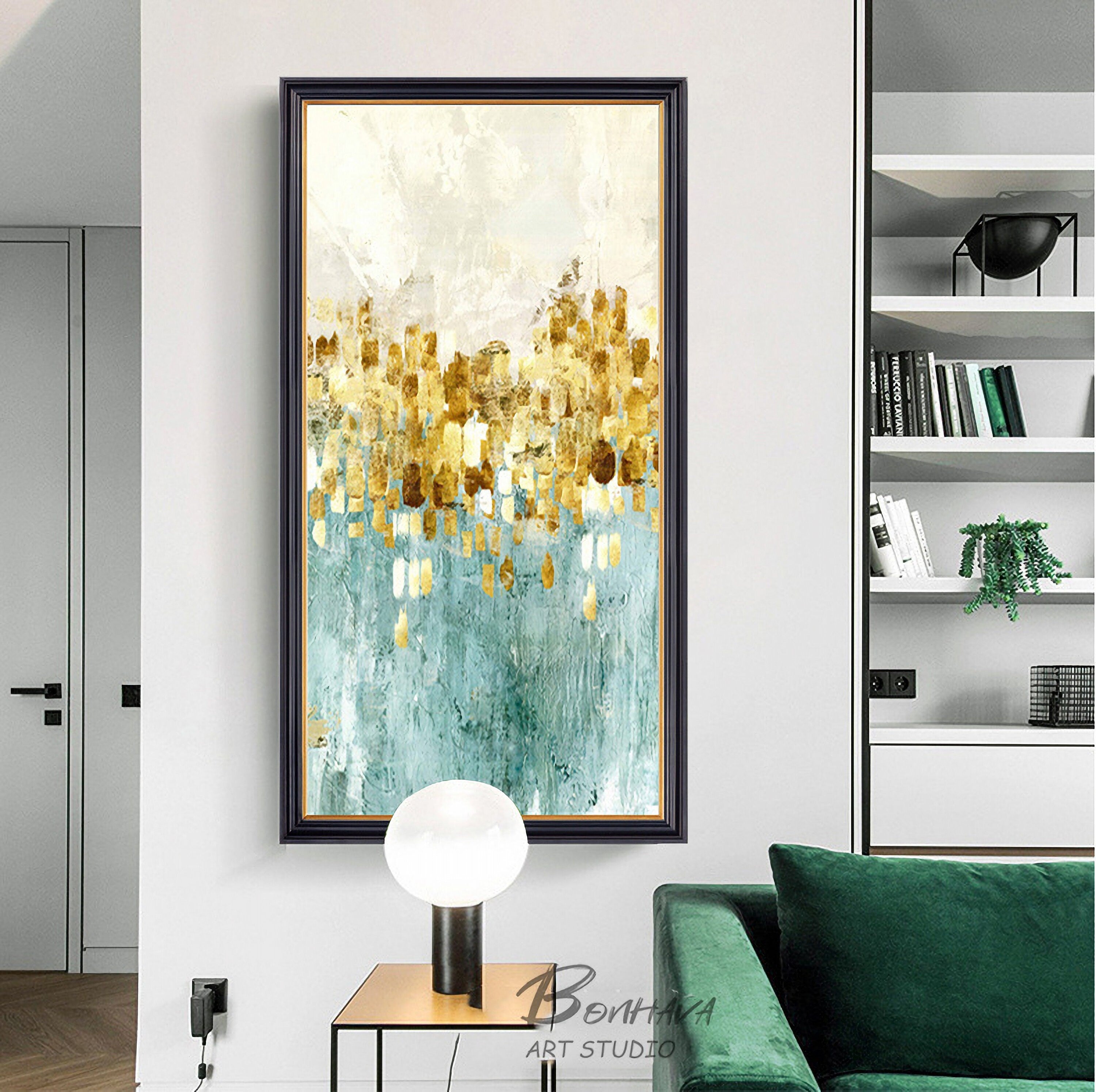 Abstract Canvas Painting Wall Art: Abstract Artwork Hand Painted Painting on Canvas for Bedroom