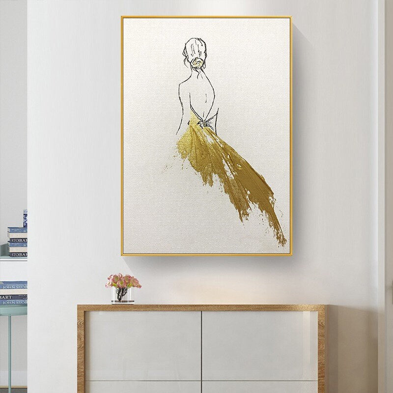 Ballerina Painting on Canvas, Ballet Abstract Oil Painting, Original Ballet Dancer Painting, Ballet Wall Decor for Room