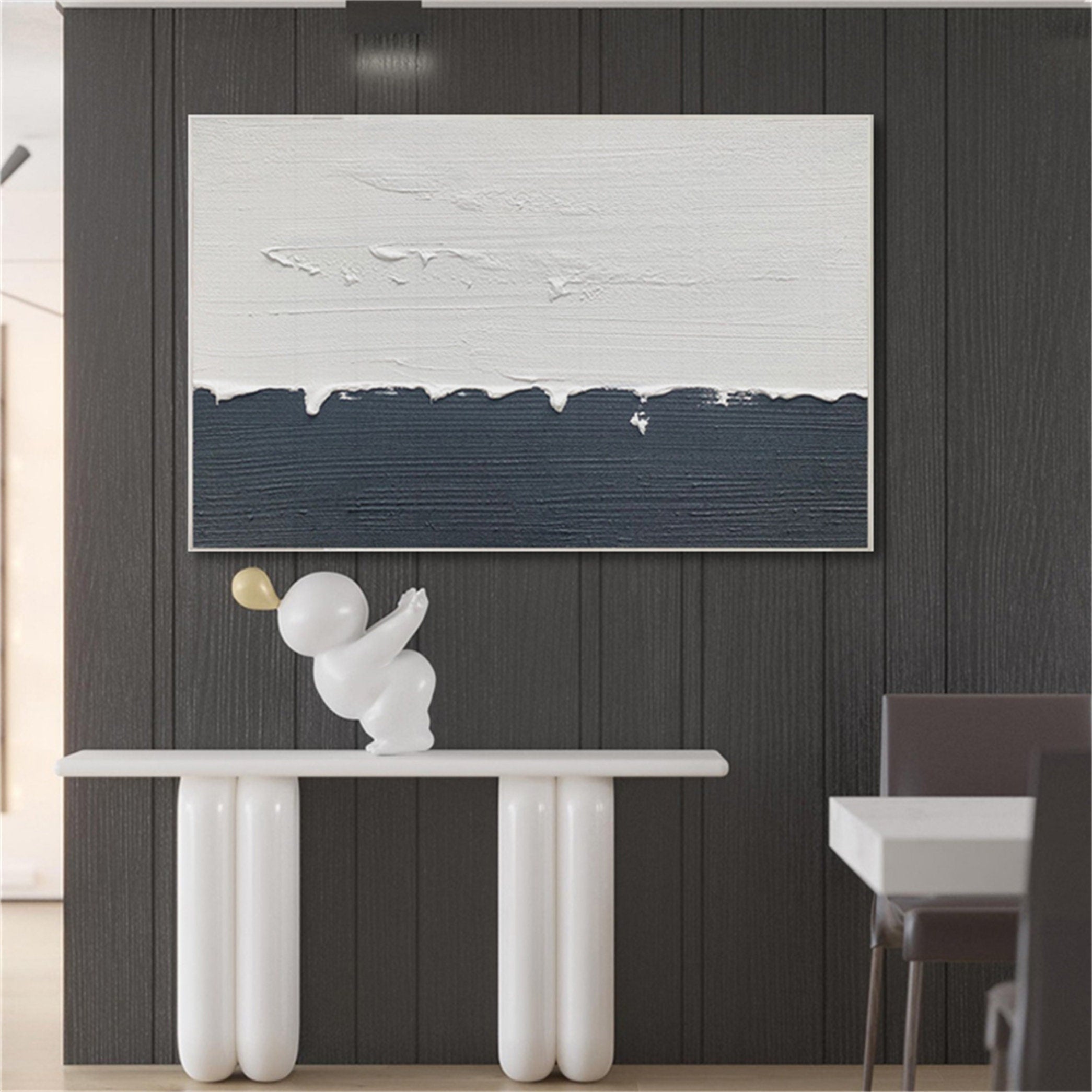 Pure hand painted oil painting large living room texture abstract hanging painting