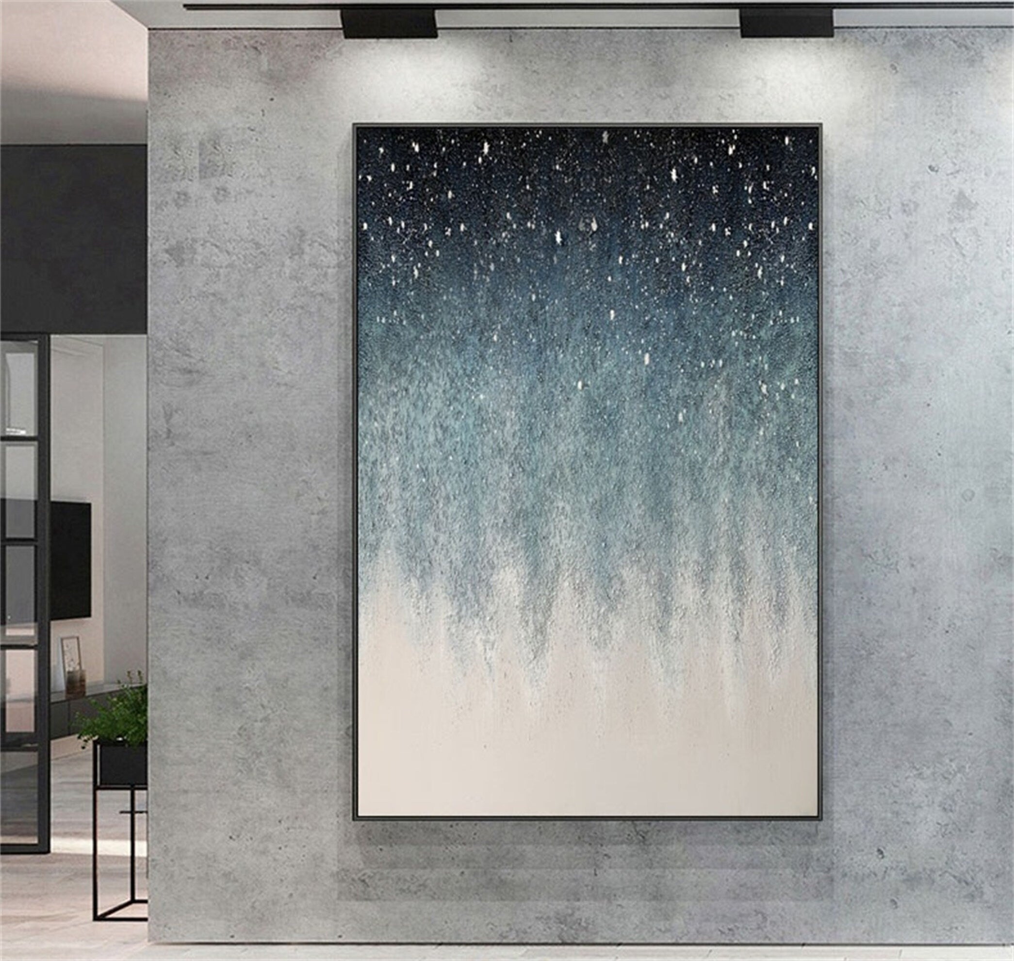 Hand painted simple modern abstract painting decoration star hanging painting