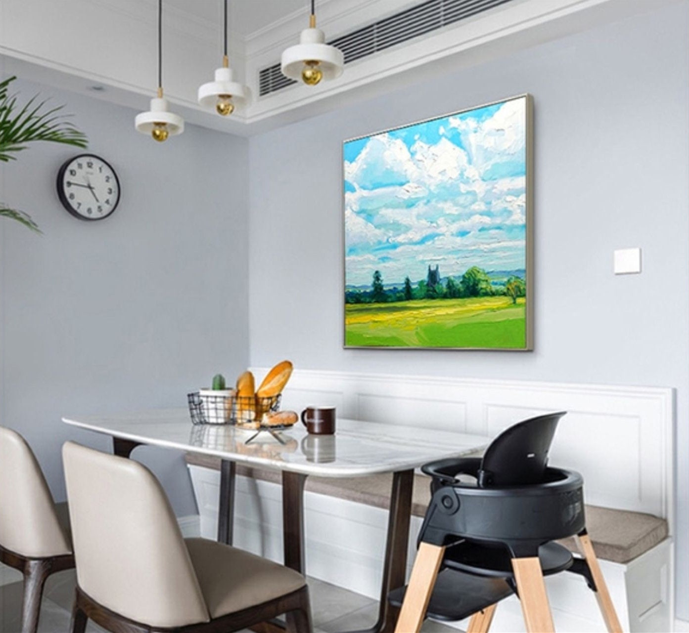 Abstract Landscape Painting on Canvas, Original Painting Landscape, Abstract Canvas Art, Large Landscape Wall Art