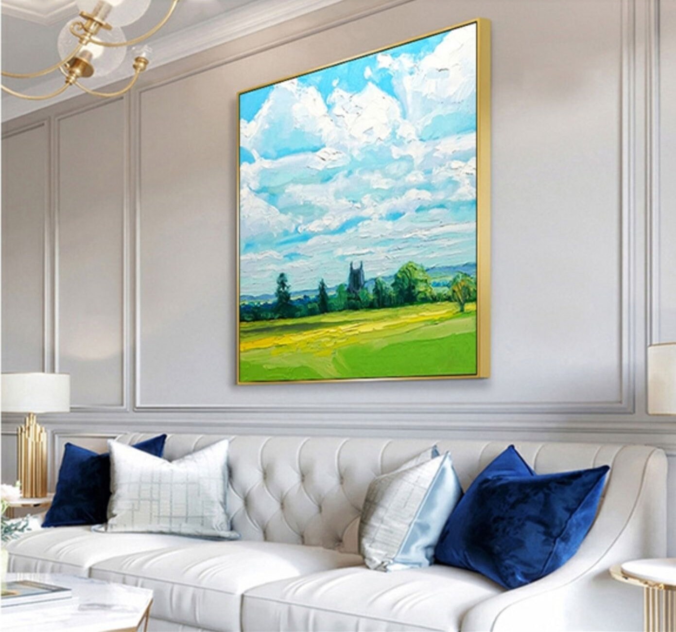 Abstract Landscape Painting on Canvas, Original Painting Landscape, Abstract Canvas Art, Large Landscape Wall Art