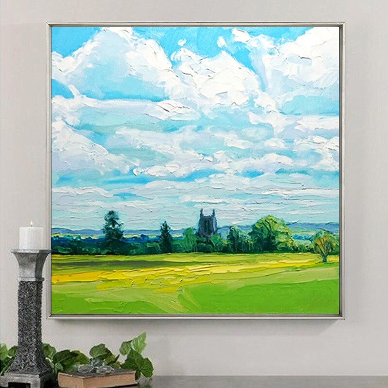 Abstract Landscape Painting on Canvas, Original Painting Landscape, Abstract Canvas Art, Large Landscape Wall Art