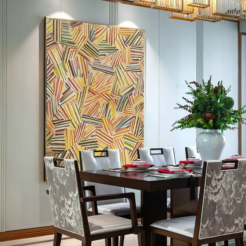 Original Painting Colorful Wall Art Extra Large, Abstract Acrylic Canvas Wall Art, Abstract Colorful Painting for Wall