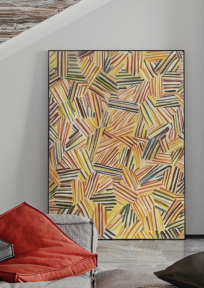 Original Painting Colorful Wall Art Extra Large, Abstract Acrylic Canvas Wall Art, Abstract Colorful Painting for Wall