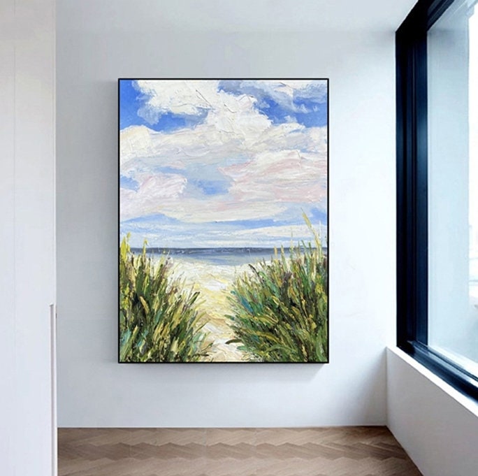 Extra Large Landscape Oil Painting on Canvas, Original Abstract Landscape Canvas Art, Modern Impressionist Artwork for…