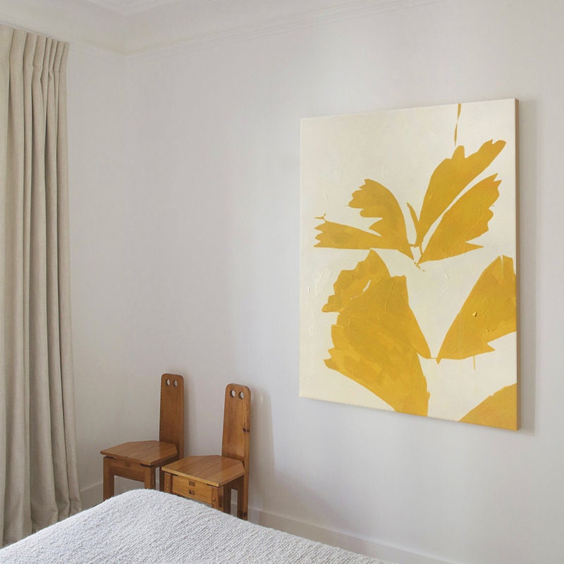 Extra Large Abstract Canvas Art, Original Abstract Oil Painting on Canvas, Modern Minimalist Orange Wall Decor