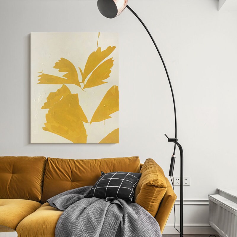 Extra Large Abstract Canvas Art, Original Abstract Oil Painting on Canvas, Modern Minimalist Orange Wall Decor